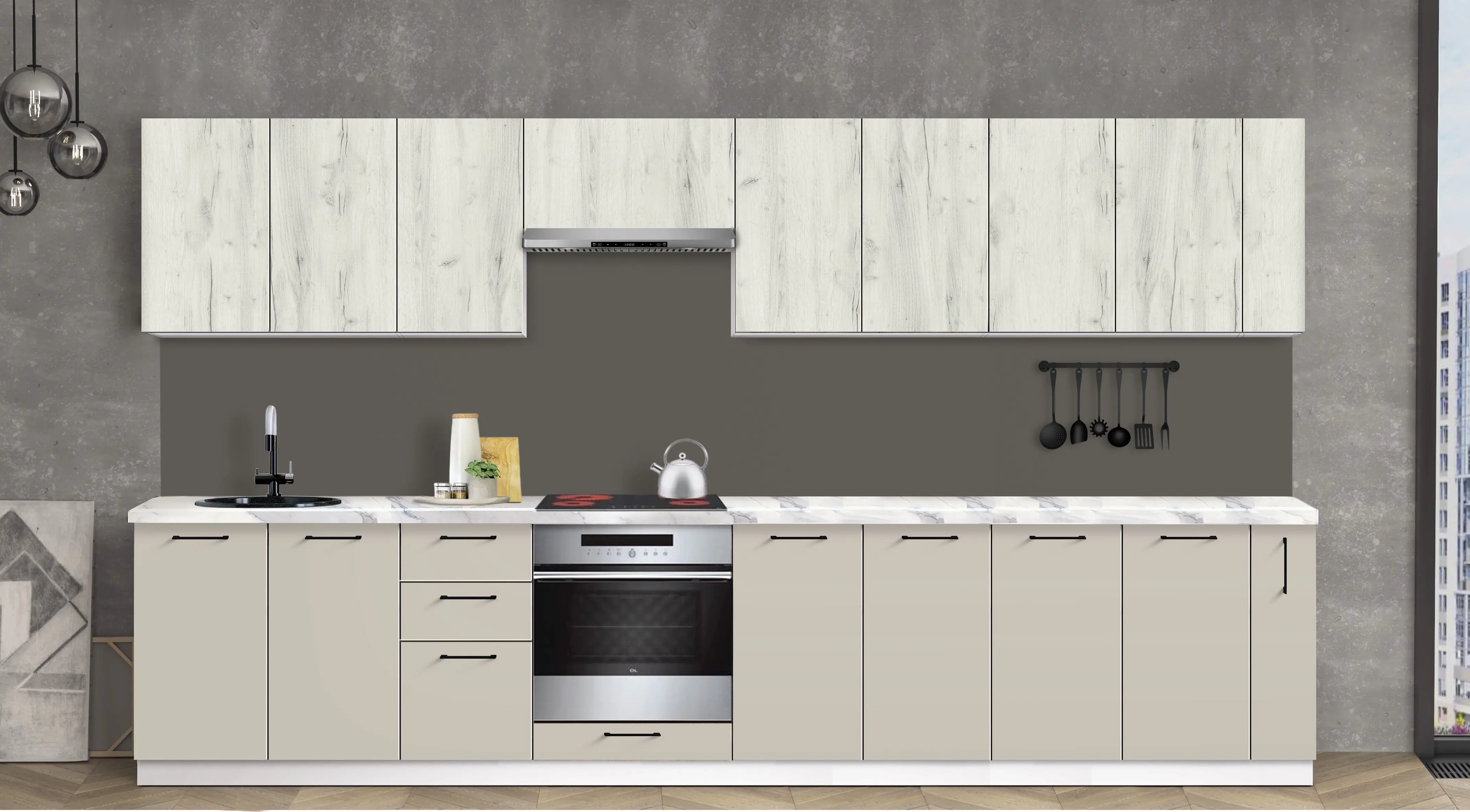 Bucatarie modulara Modern Bono 1 H68 3.6m