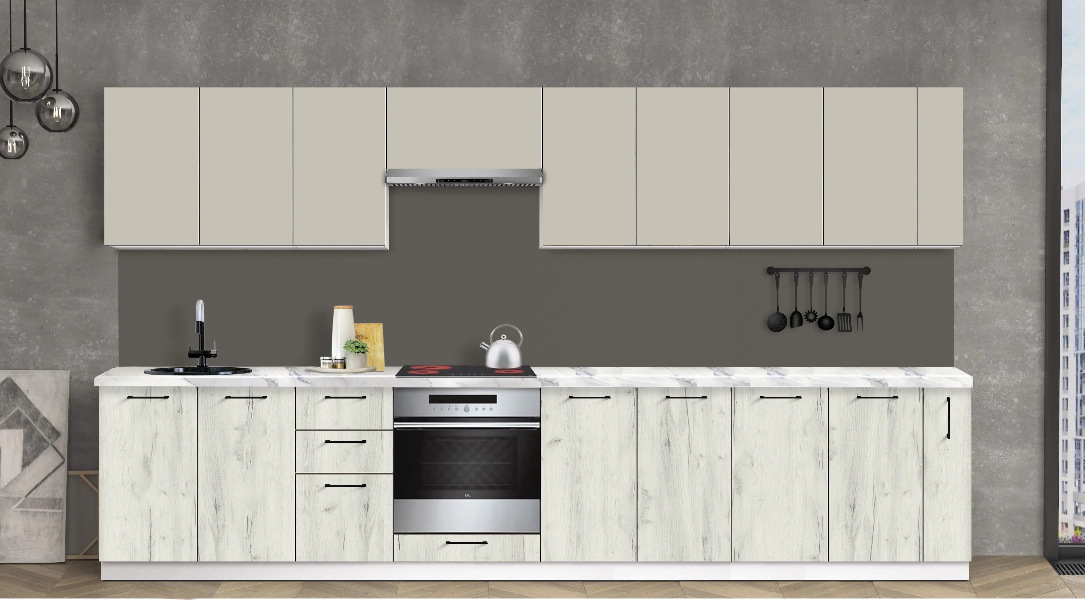 Bucatarie modulara Modern Bono 1 H68 3.6m