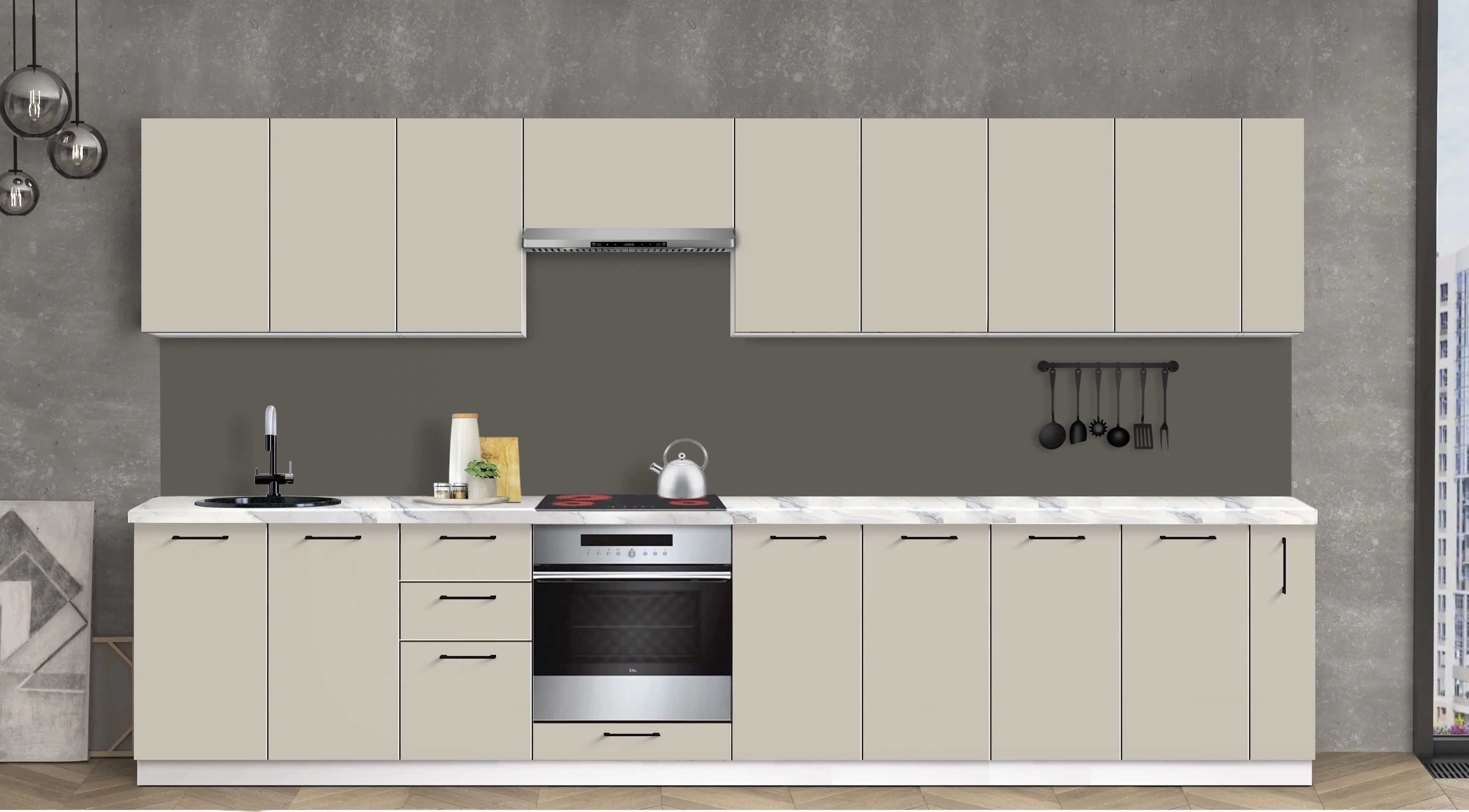 Bucatarie modulara Modern Bono 1 H68 3.6m