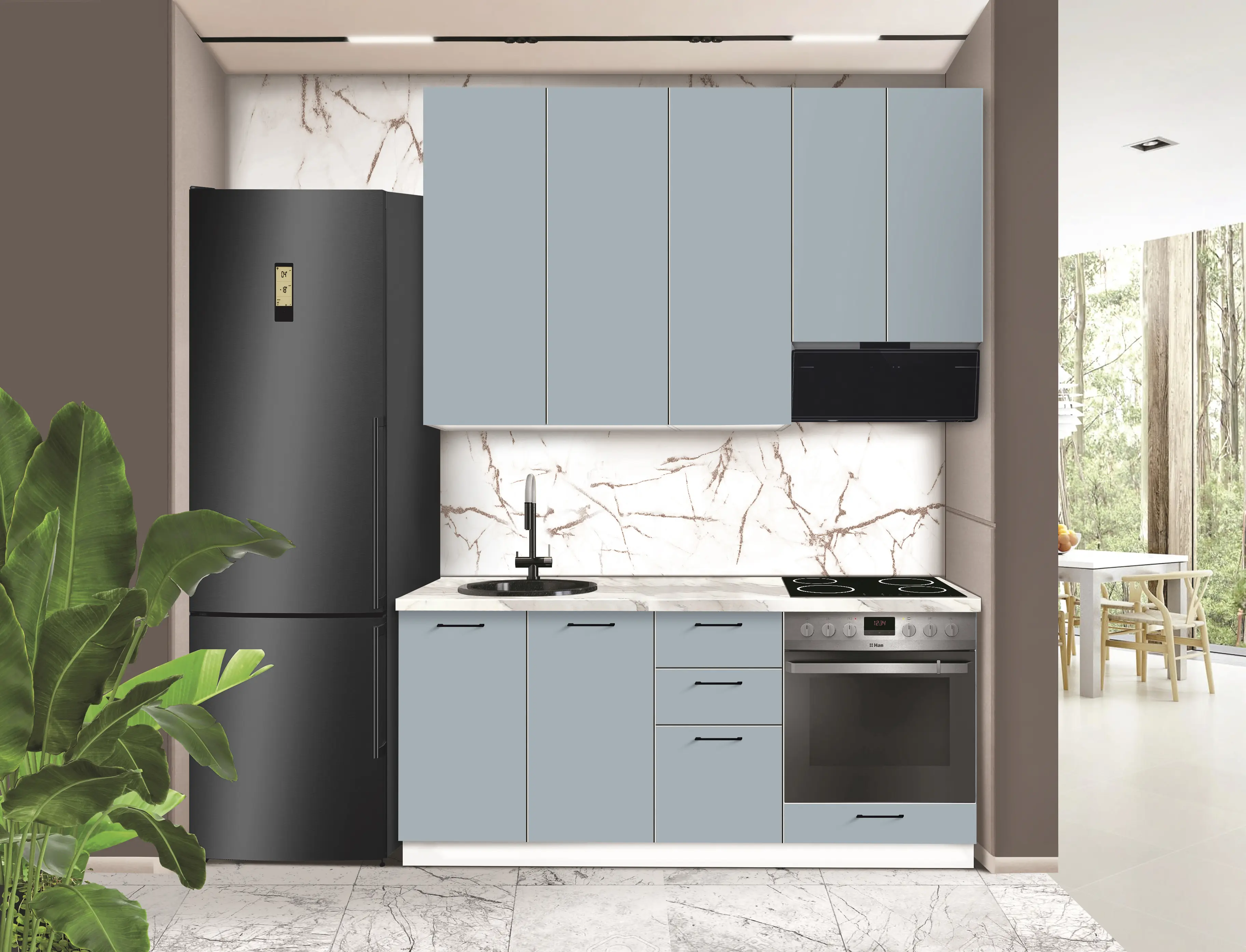 Bucatarie modulara Modern Bono 2 H110 1.8m