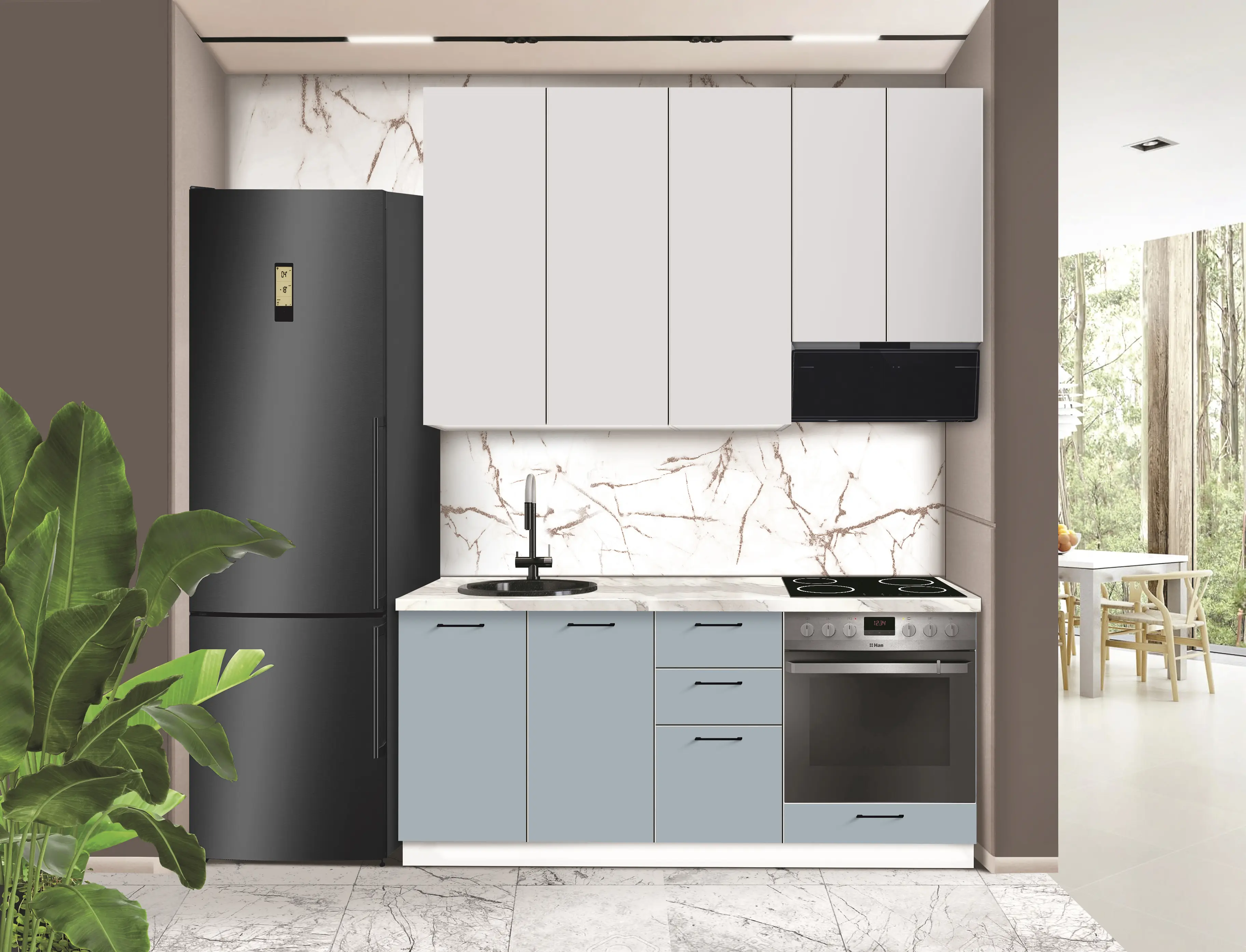 Bucatarie modulara Modern Bono 2 H110 1.8m