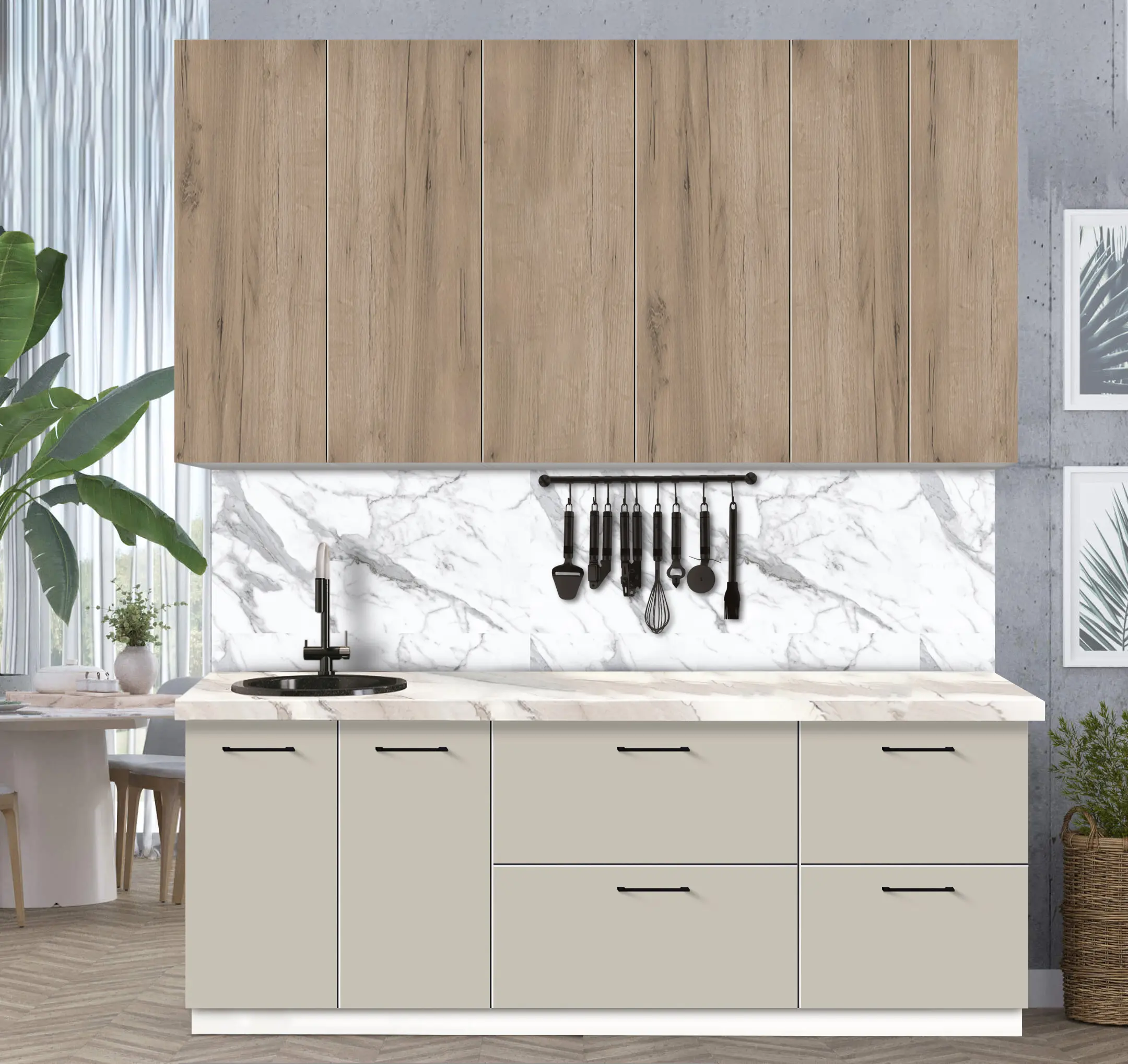 Bucatarie modulara Modern Bono 2 H110 2.2m