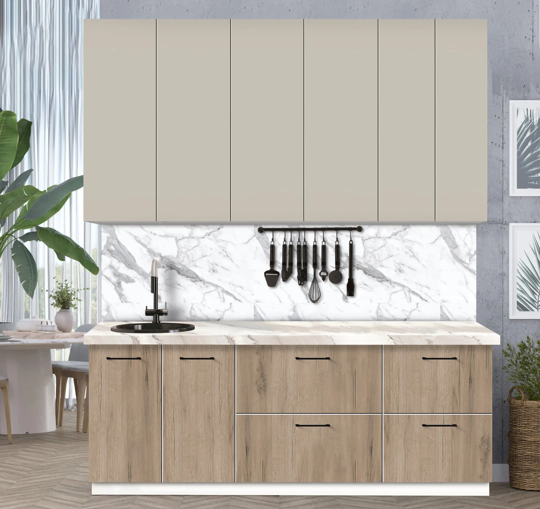 Bucatarie modulara Modern Bono 2 H110 2.2m