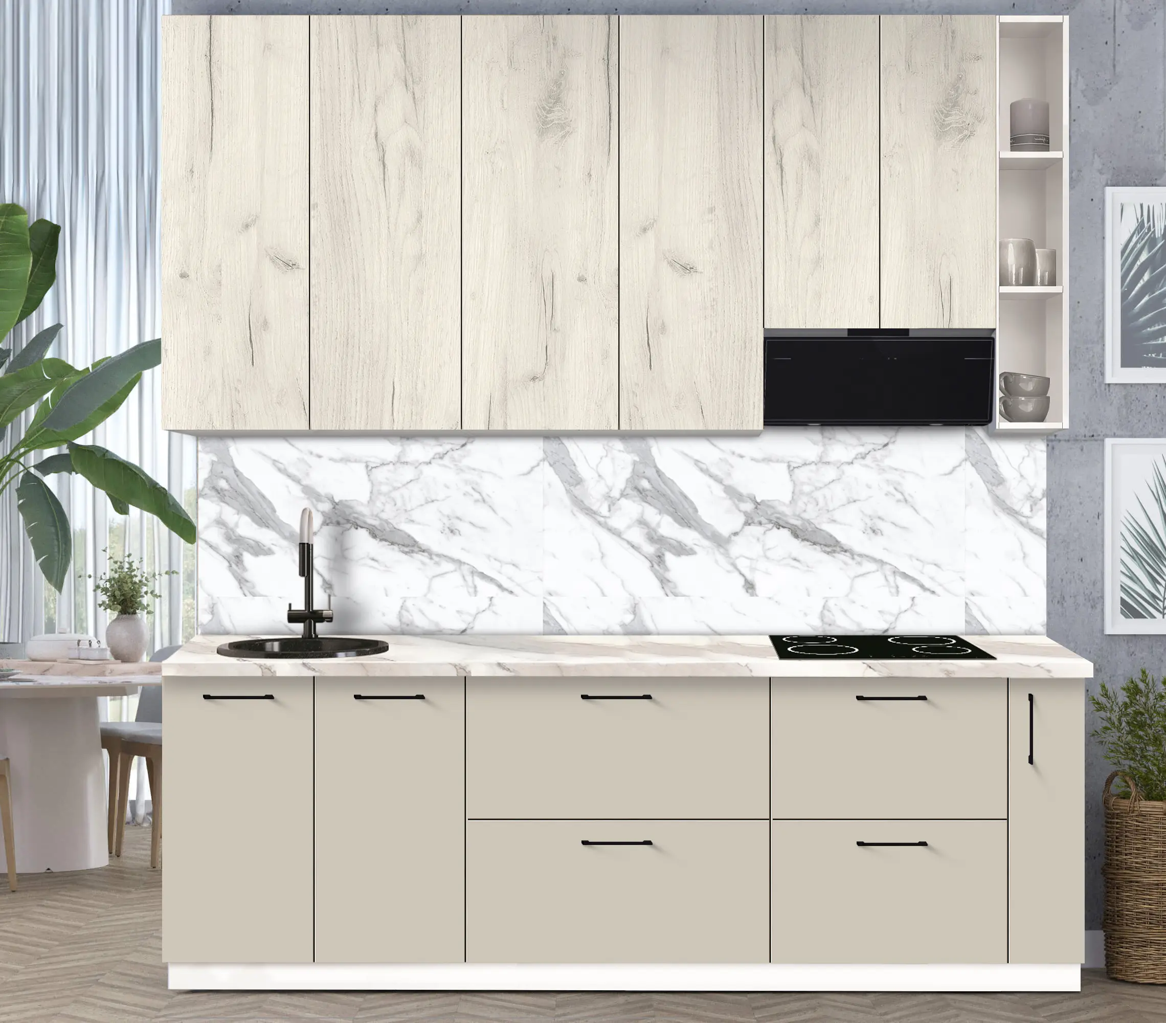 Bucatarie modulara Modern Bono 2 H110 2.4m