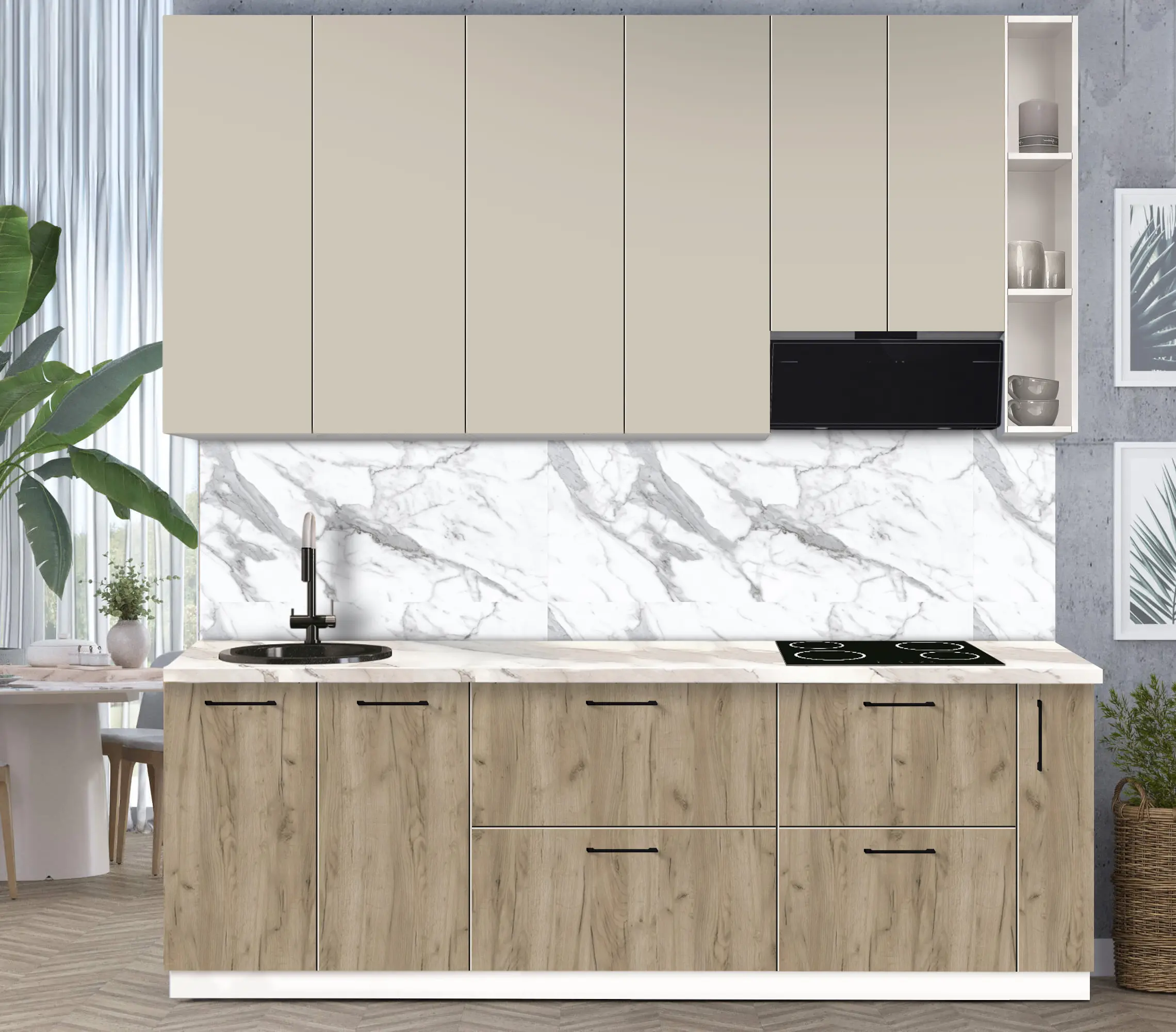 Bucatarie modulara Modern Bono 2 H110 2.4m