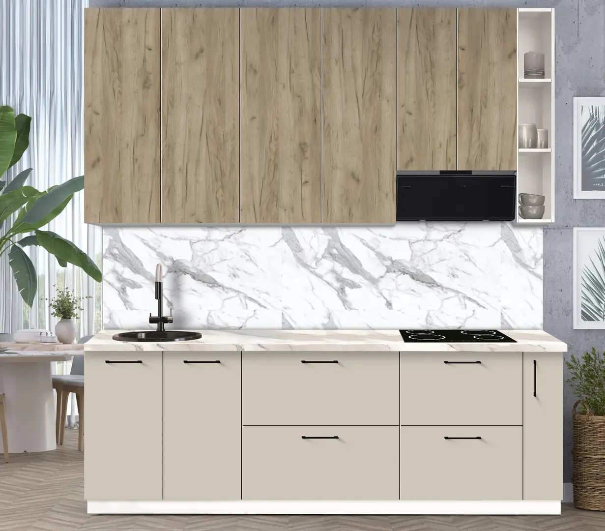 Bucatarie modulara Modern Bono 2 H110 2.4m