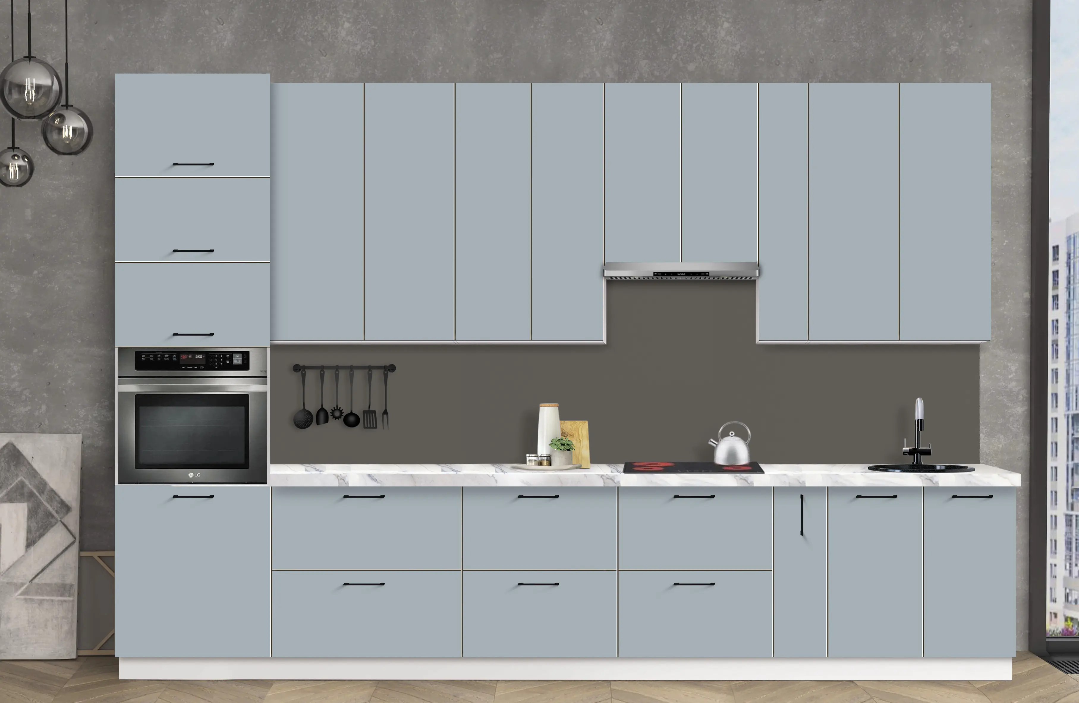 Bucatarie modulara Modern Bono 2 H110 3.6m