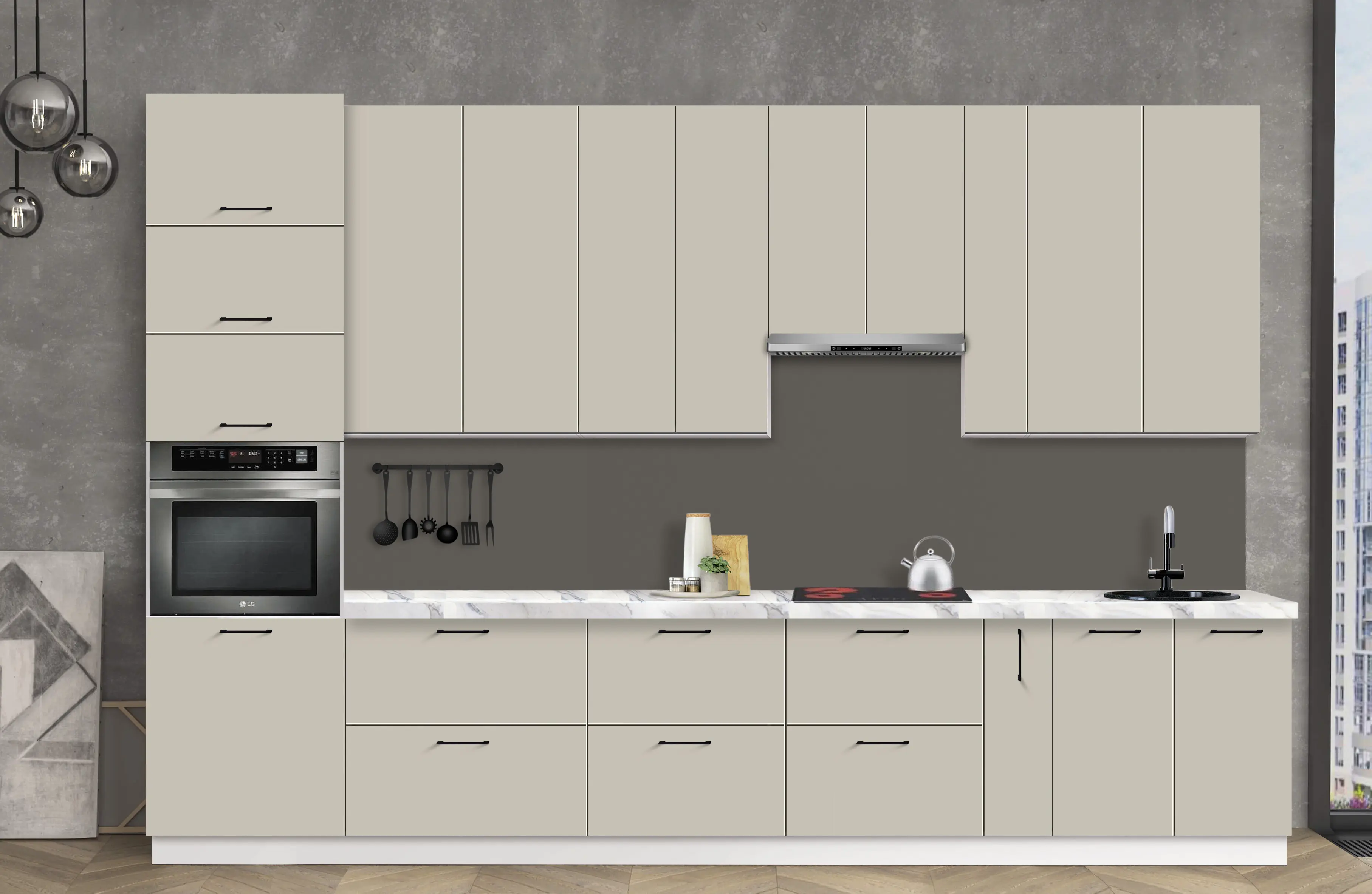 Bucatarie modulara Modern Bono 2 H110 3.6m