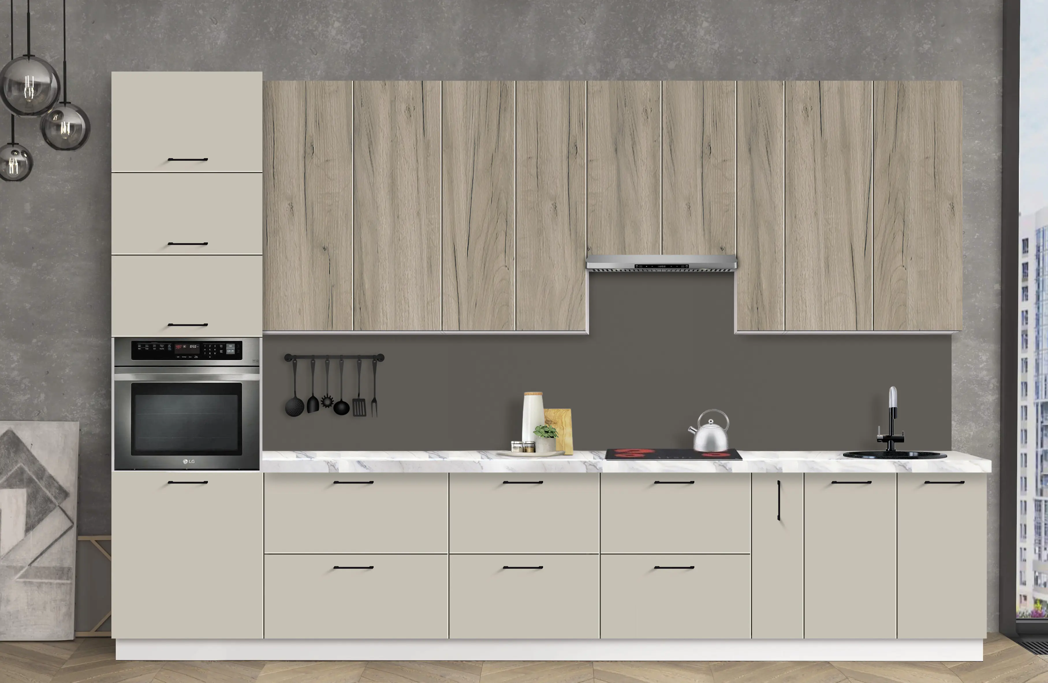 Bucatarie modulara Modern Bono 2 H110 3.6m