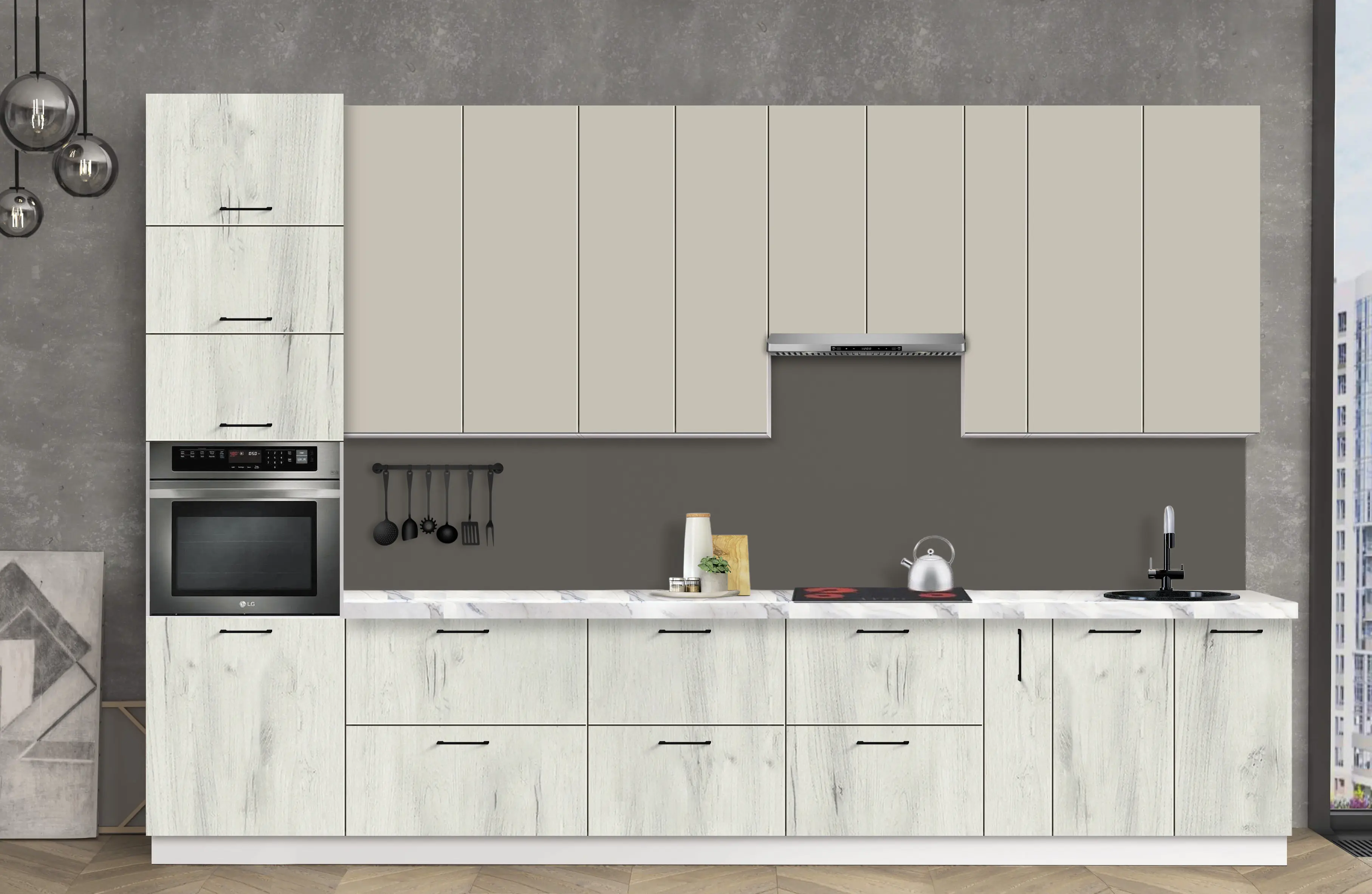 Bucatarie modulara Modern Bono 2 H110 3.6m