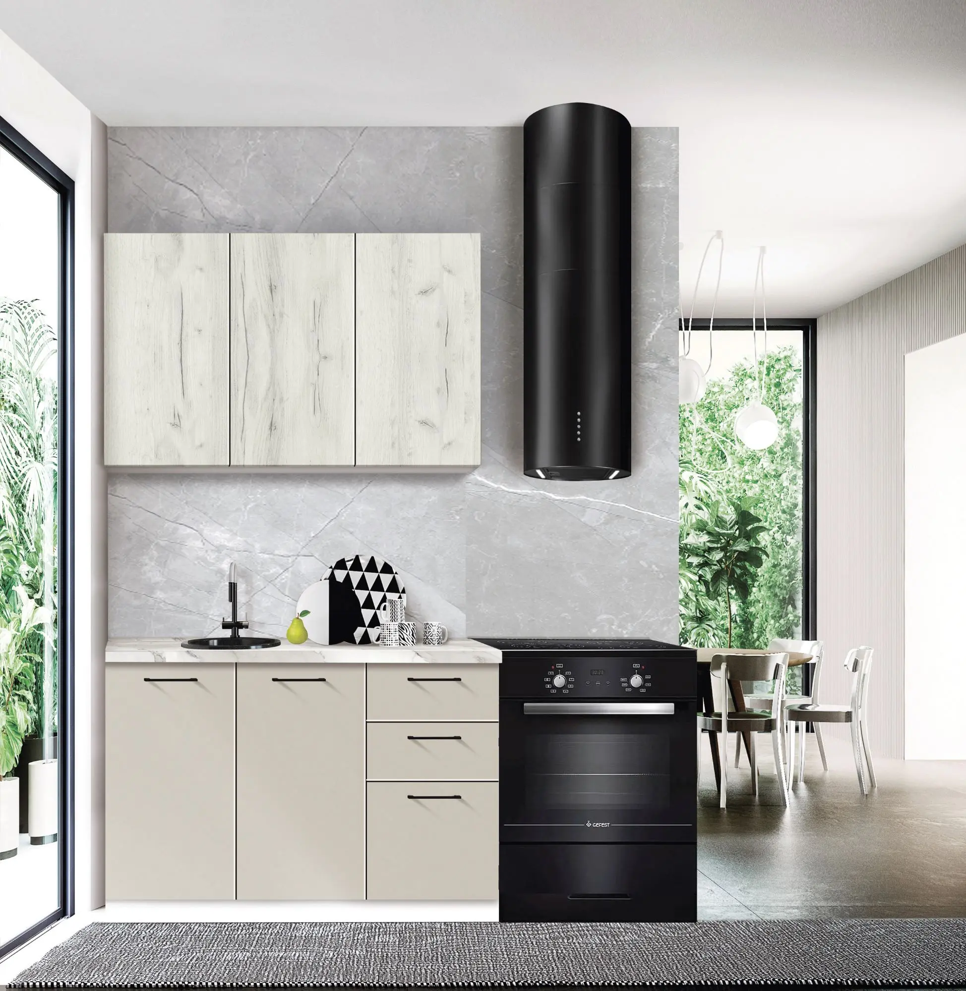 Bucatarie modulara Modern Bono 2 H68 1.2m