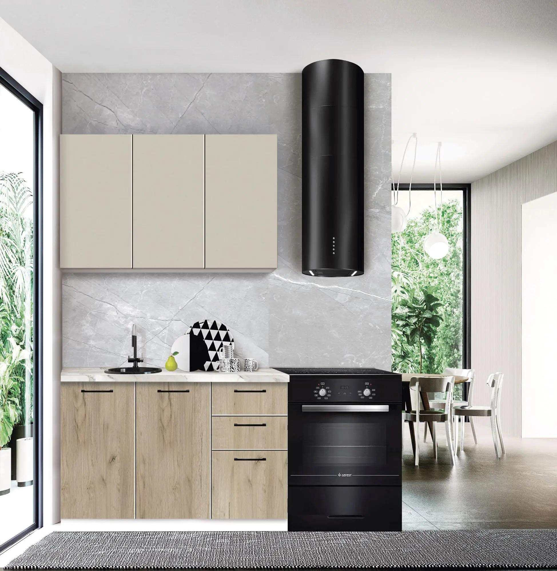 Bucatarie modulara Modern Bono 2 H68 1.2m