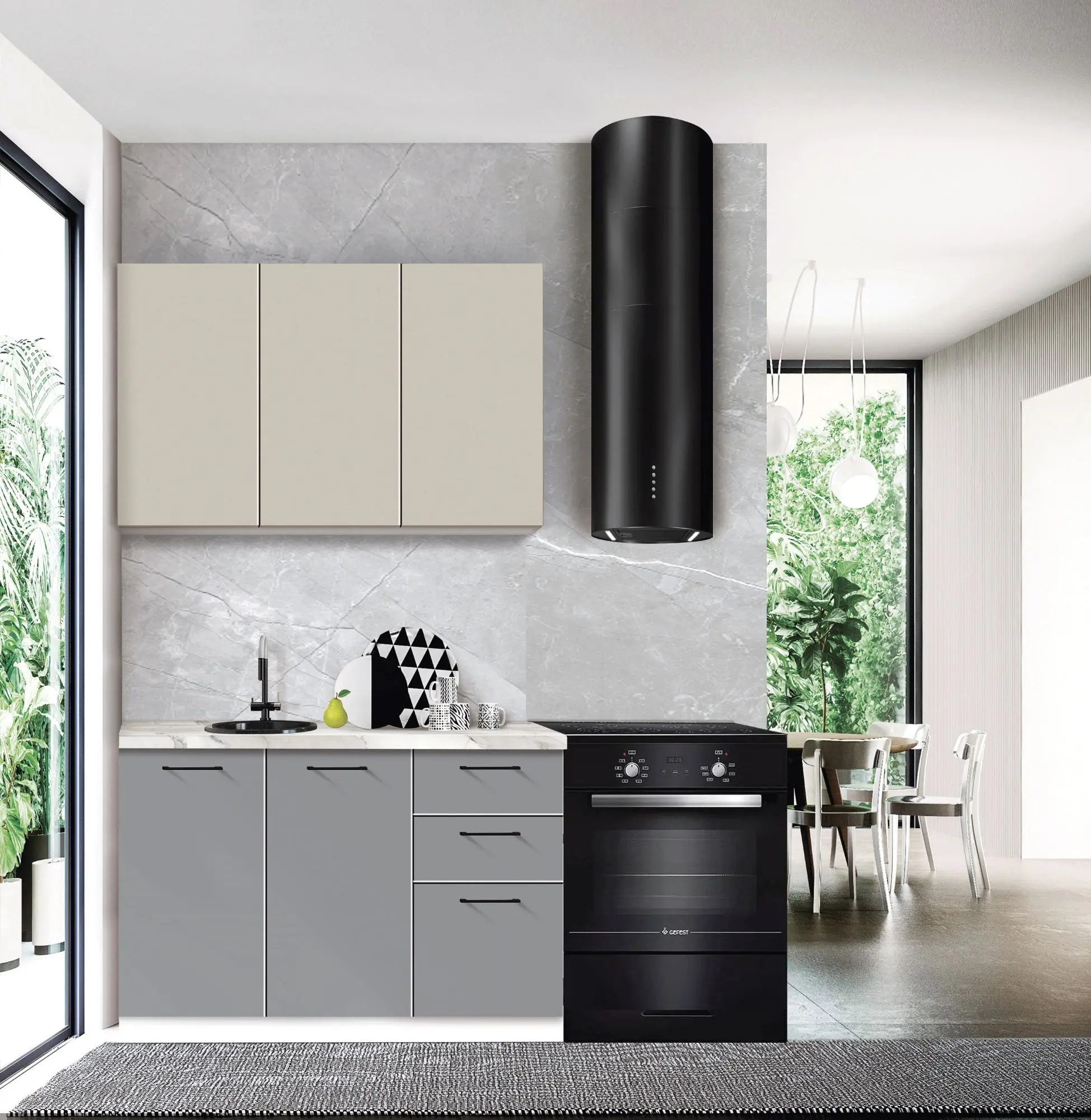 Bucatarie modulara Modern Bono 2 H68 1.2m