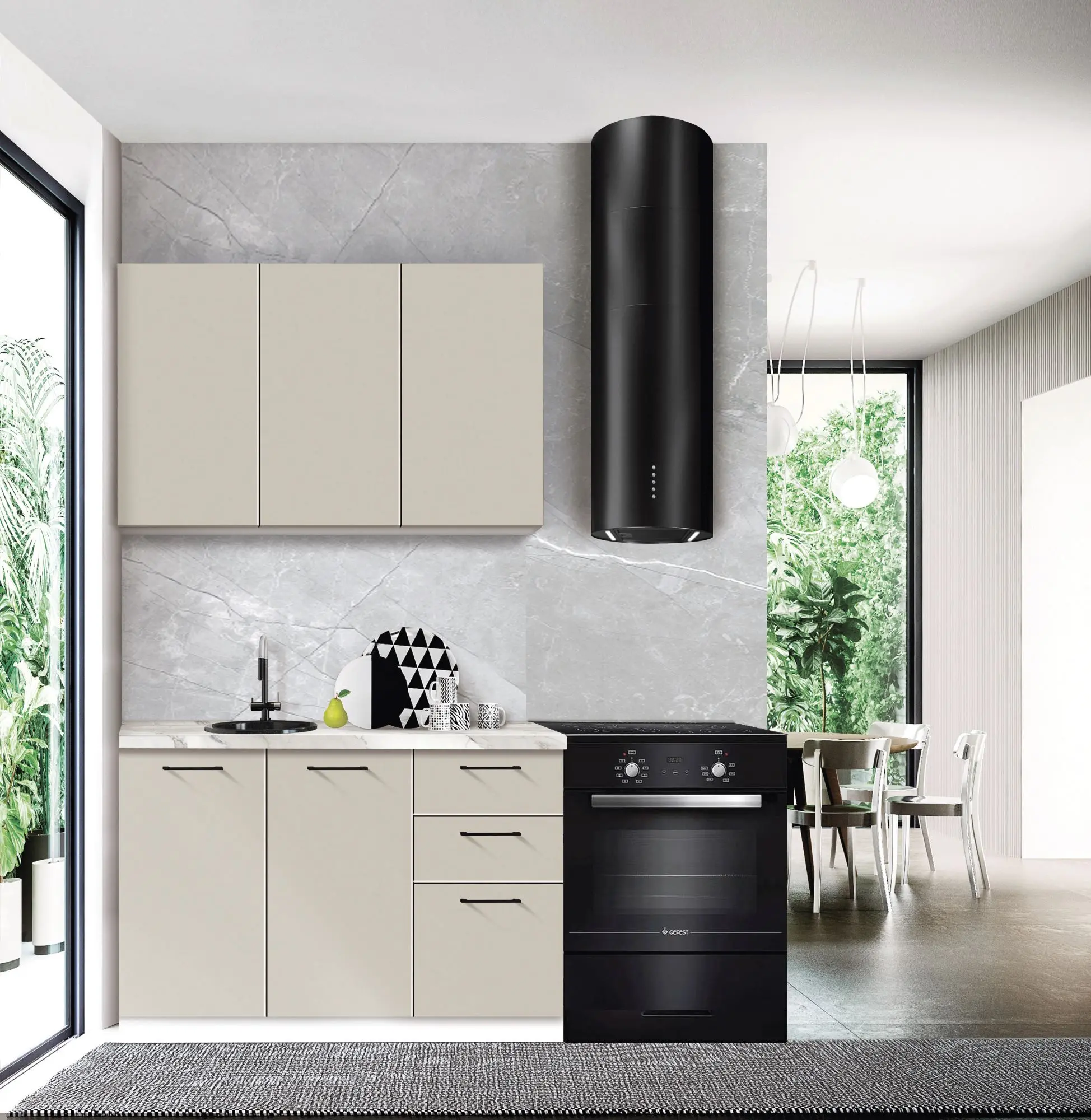 Bucatarie modulara Modern Bono 2 H68 1.2m