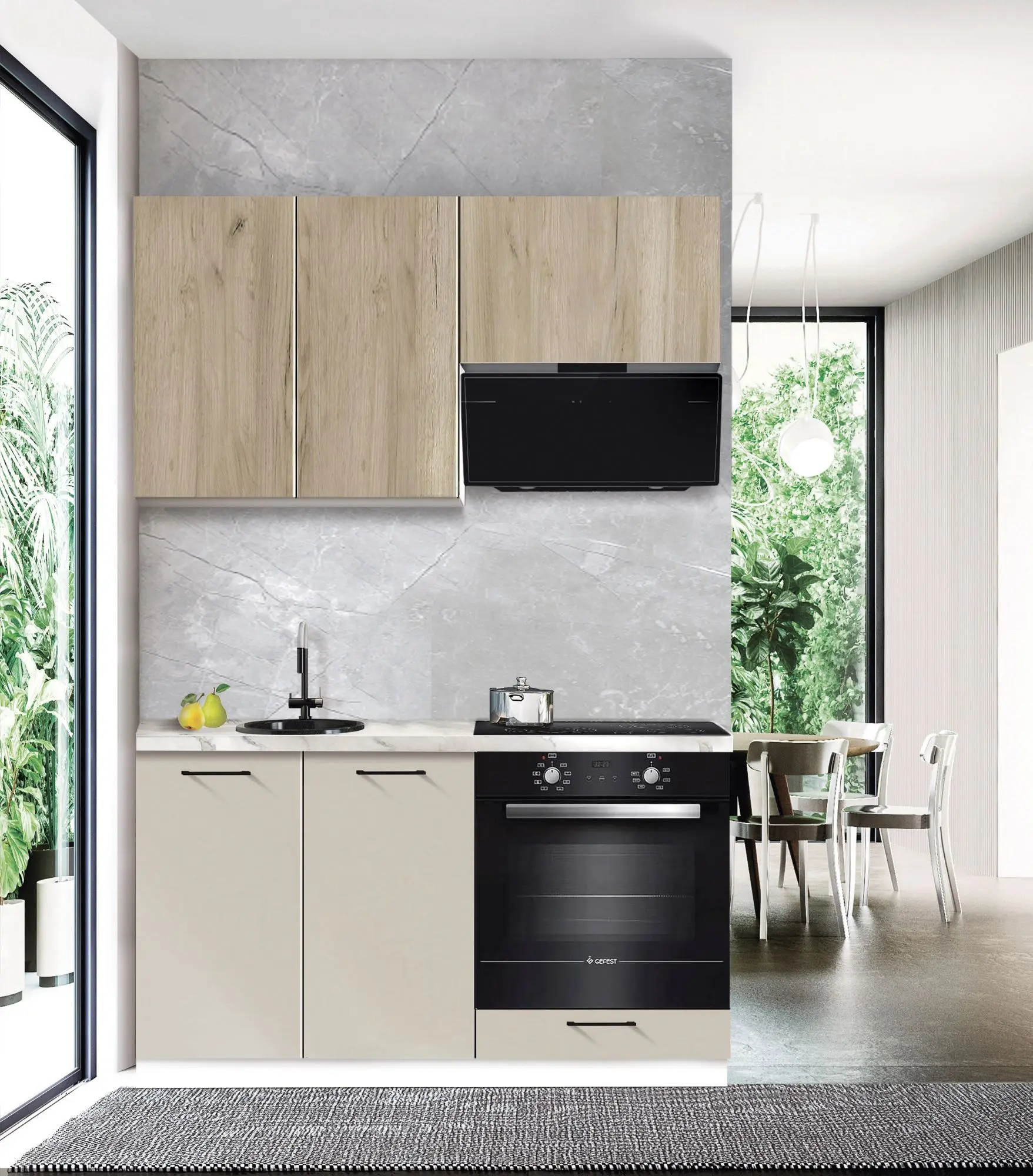 Bucatarie modulara Modern Bono 2 H68 1.4m