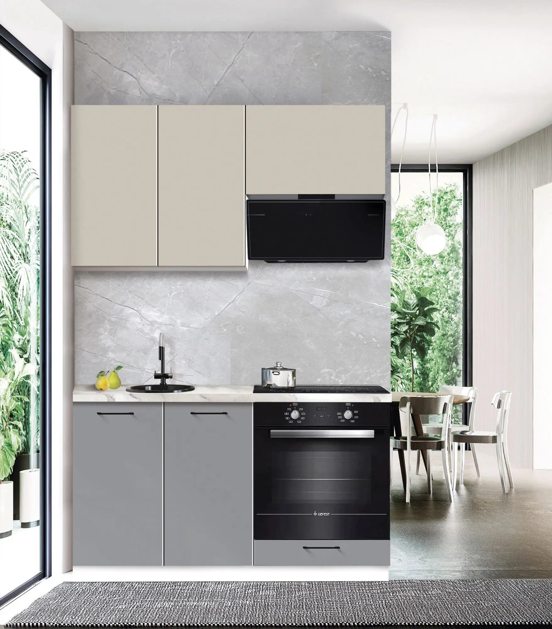 Bucatarie modulara Modern Bono 2 H68 1.4m