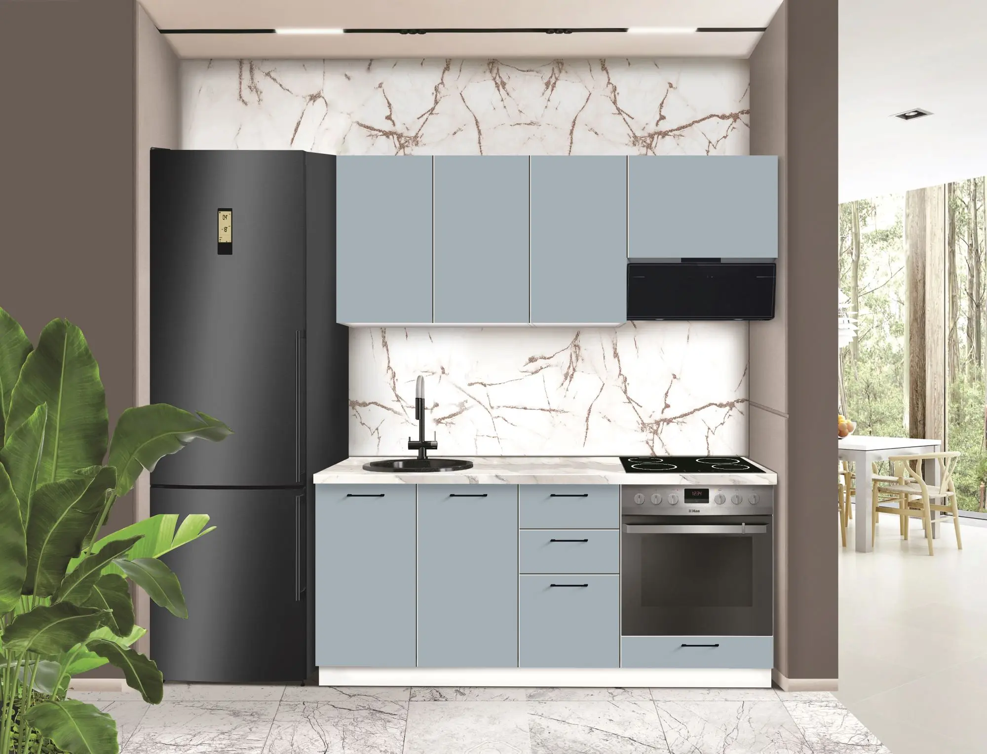 Bucatarie modulara Modern Bono 2 H68 1.8m