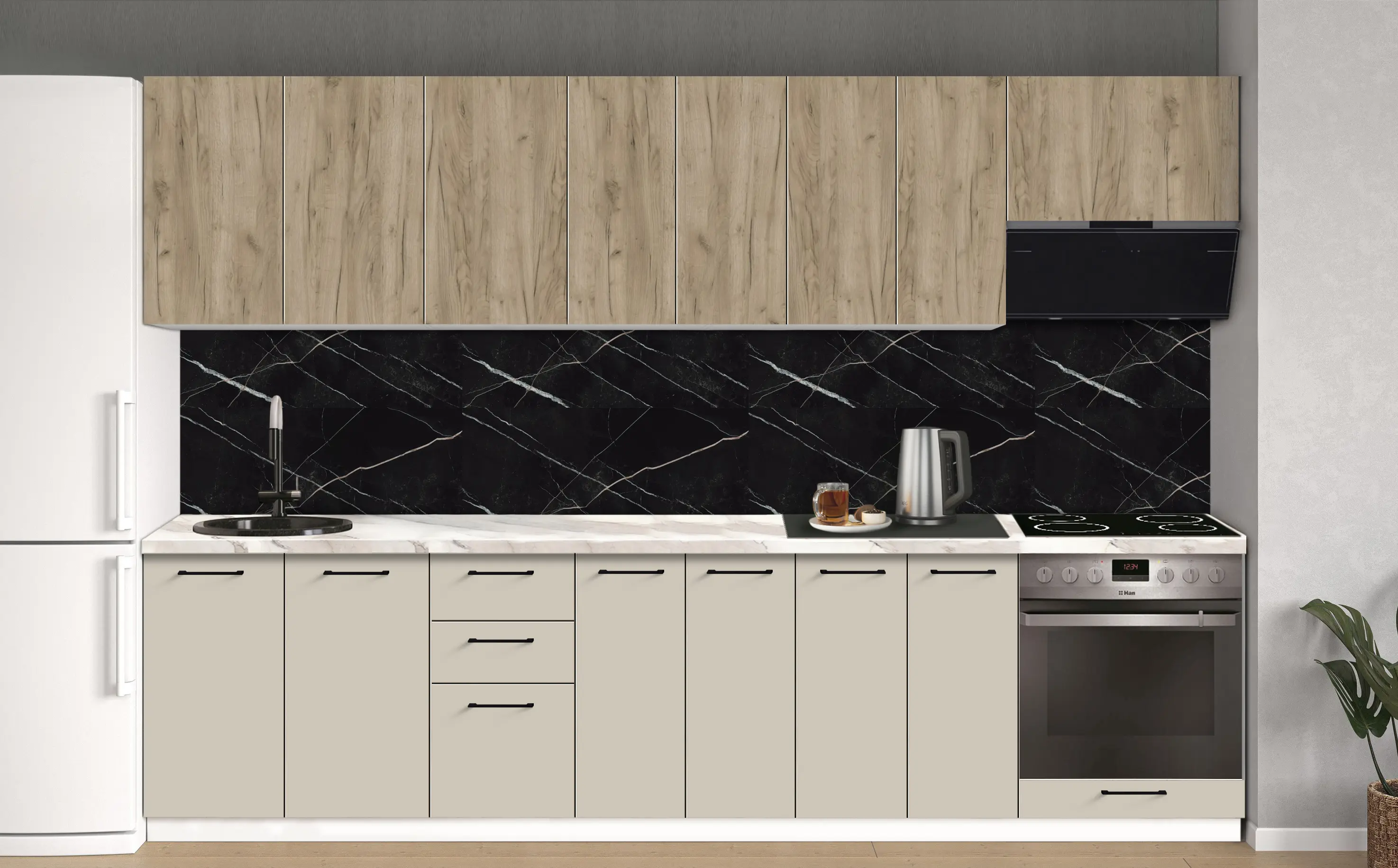 Bucatarie modulara Modern Bono 2 H68 3.0m