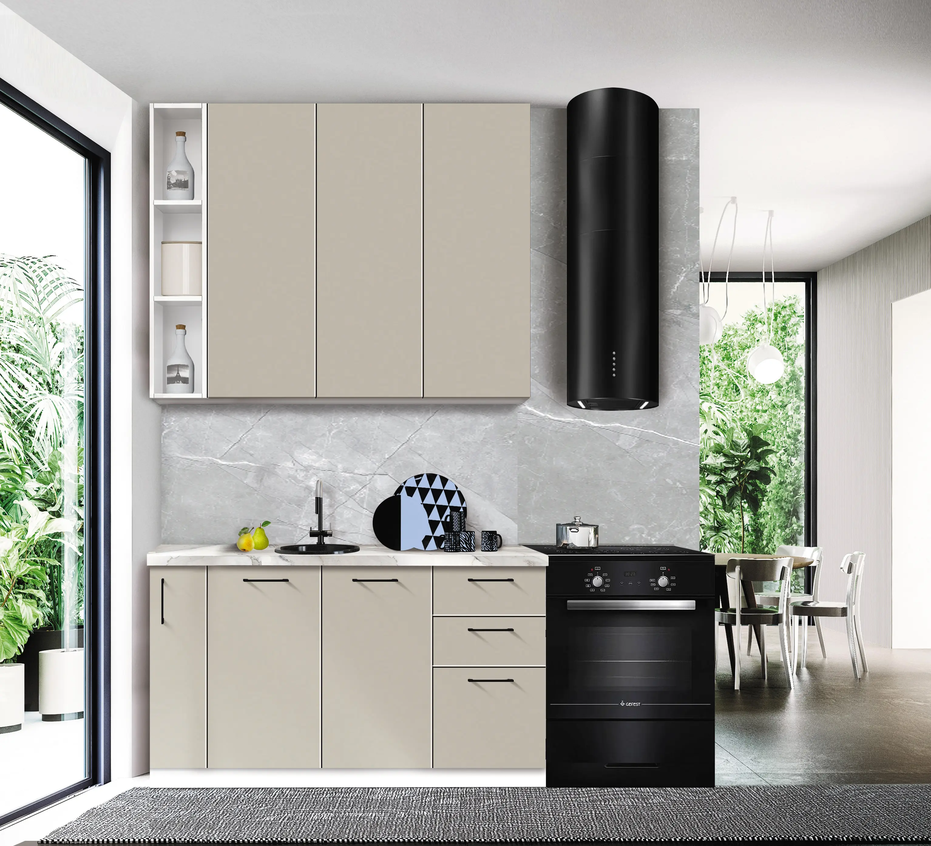 Bucatarie modulara Modern Bono 3 H110 1.4m