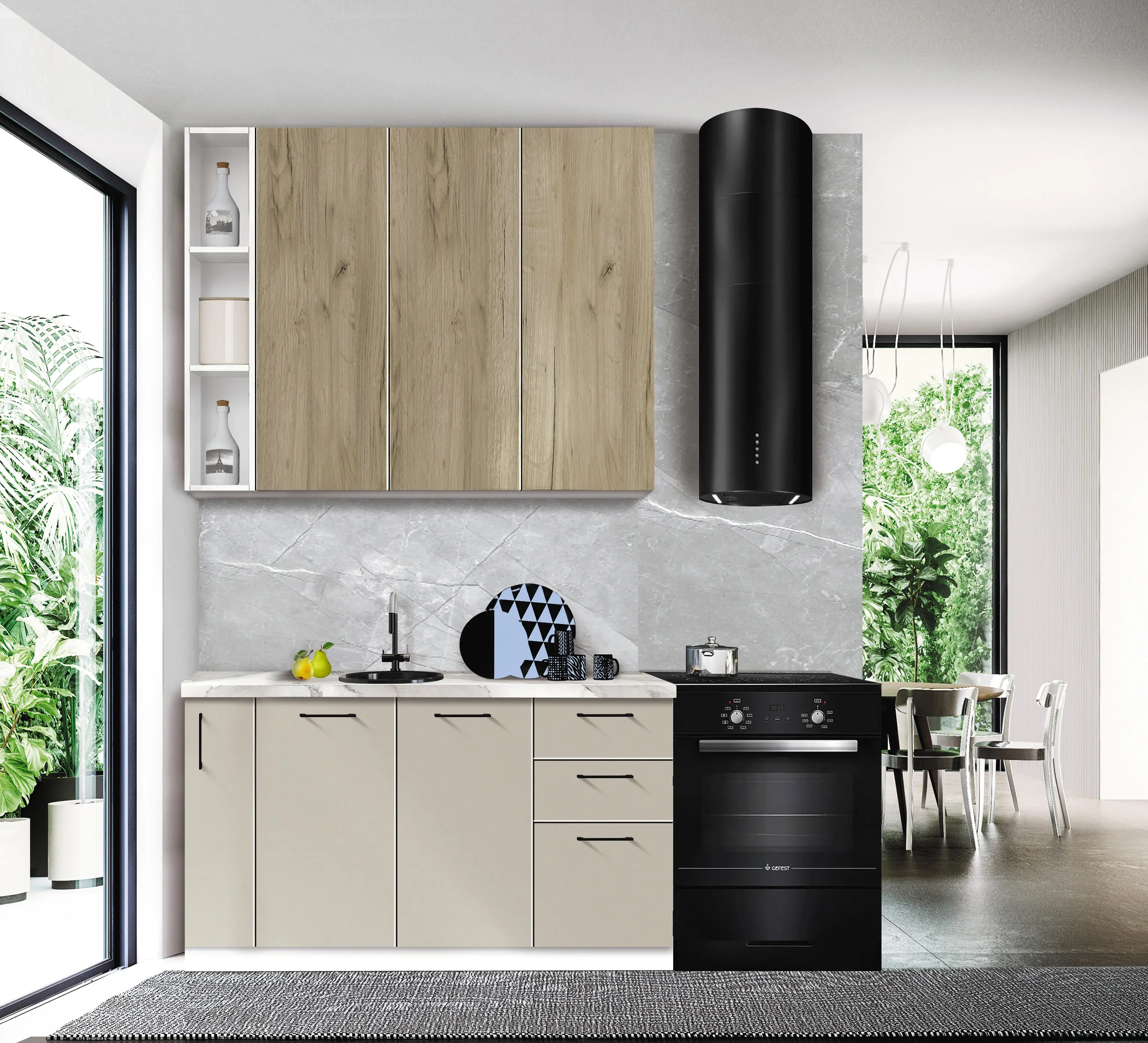 Bucatarie modulara Modern Bono 3 H110 1.4m