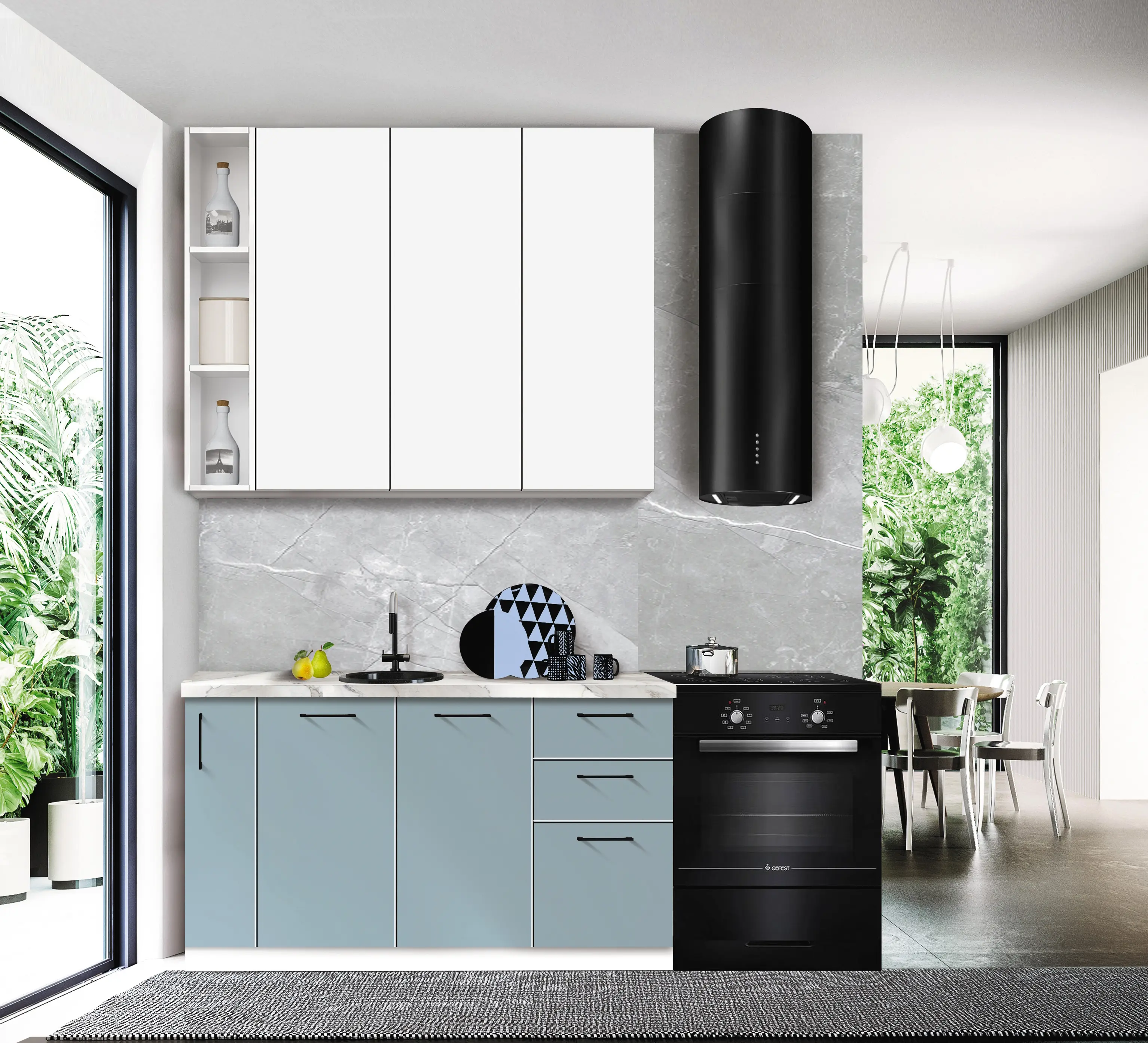 Bucatarie modulara Modern Bono 3 H110 1.4m