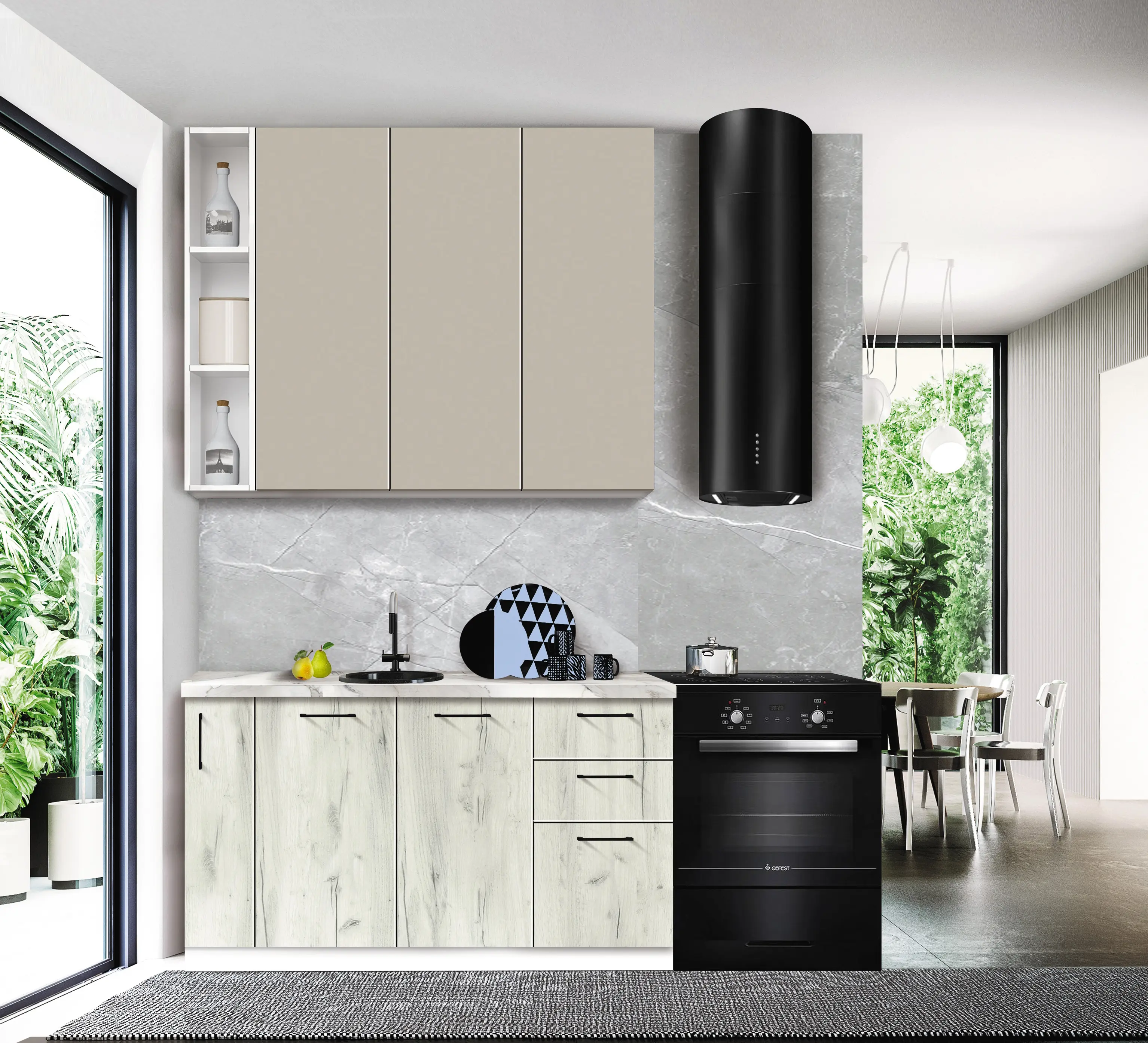 Bucatarie modulara Modern Bono 3 H110 1.4m