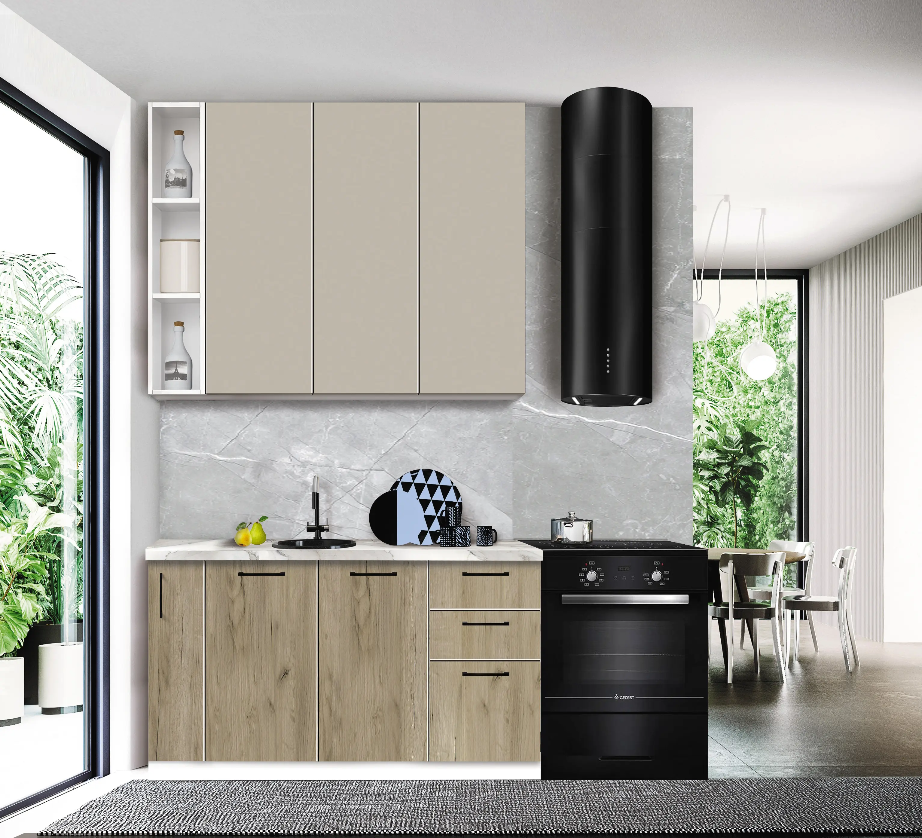 Bucatarie modulara Modern Bono 3 H110 1.4m