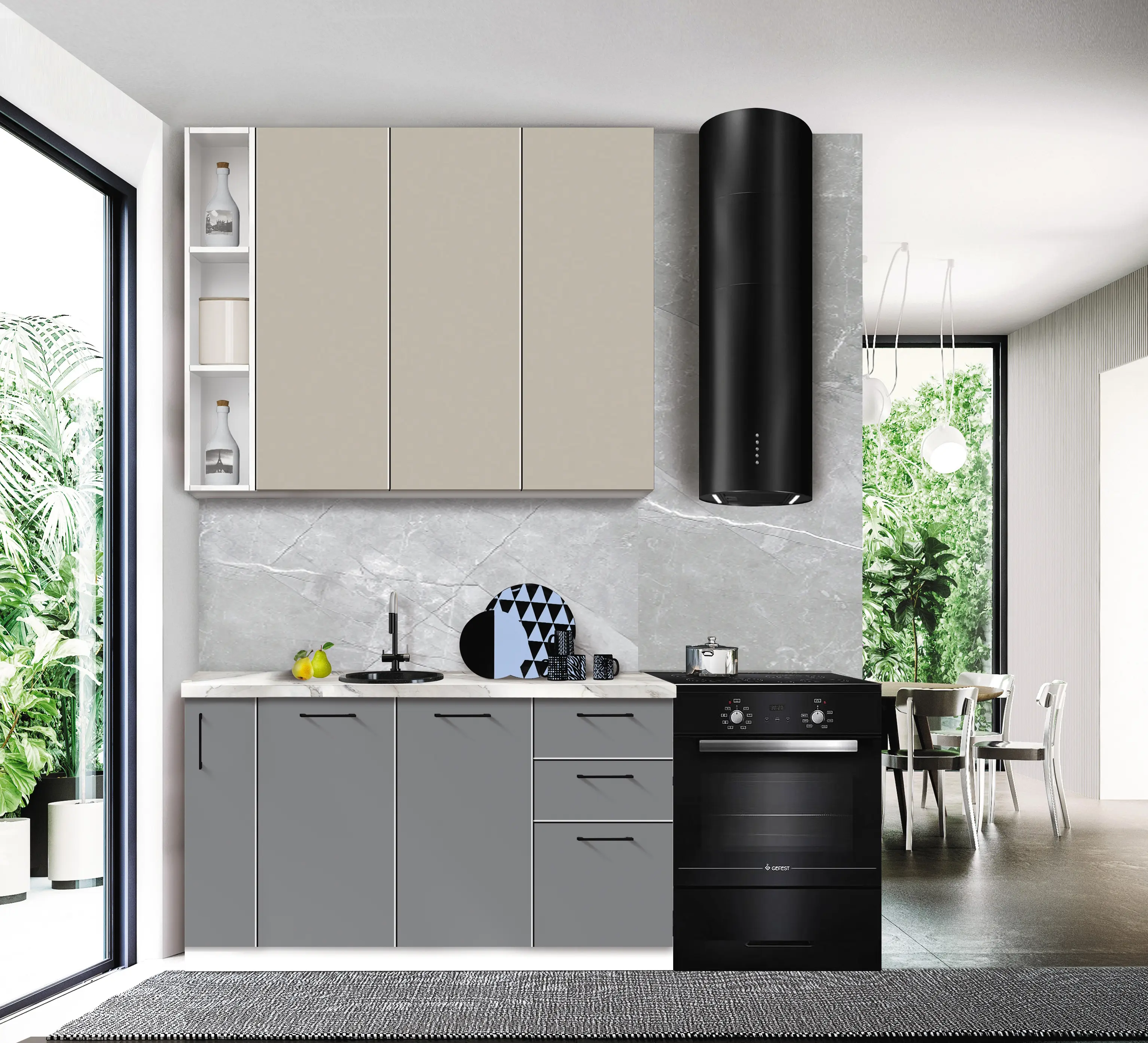 Bucatarie modulara Modern Bono 3 H110 1.4m