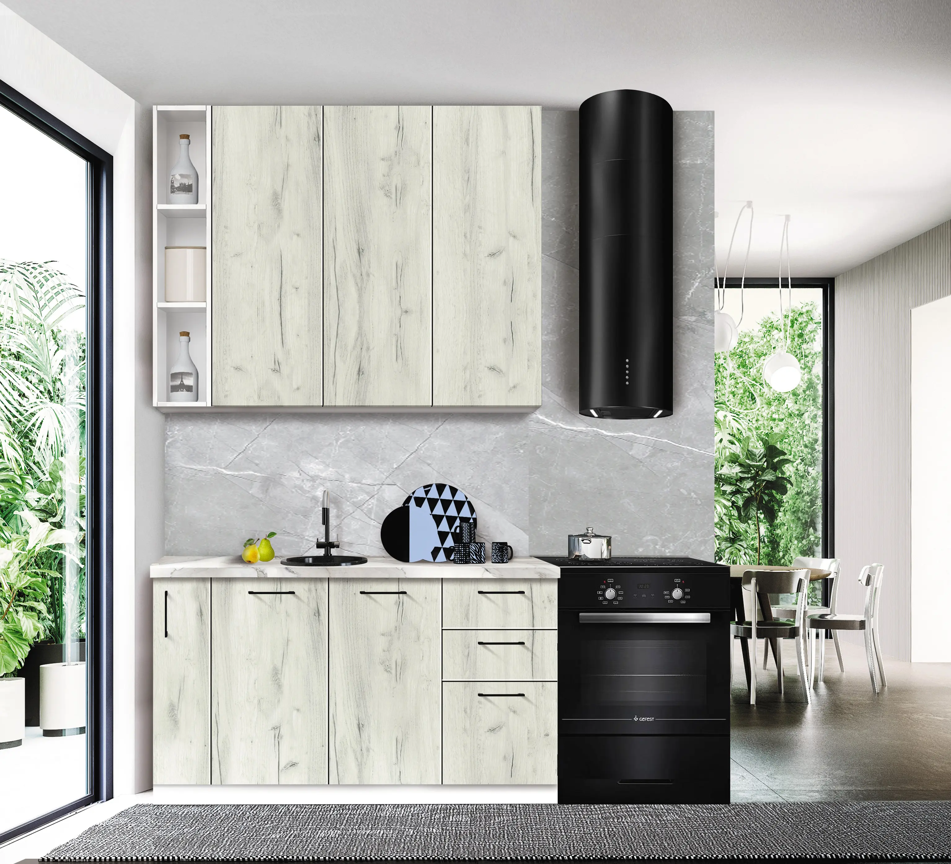 Bucatarie modulara Modern Bono 3 H110 1.4m