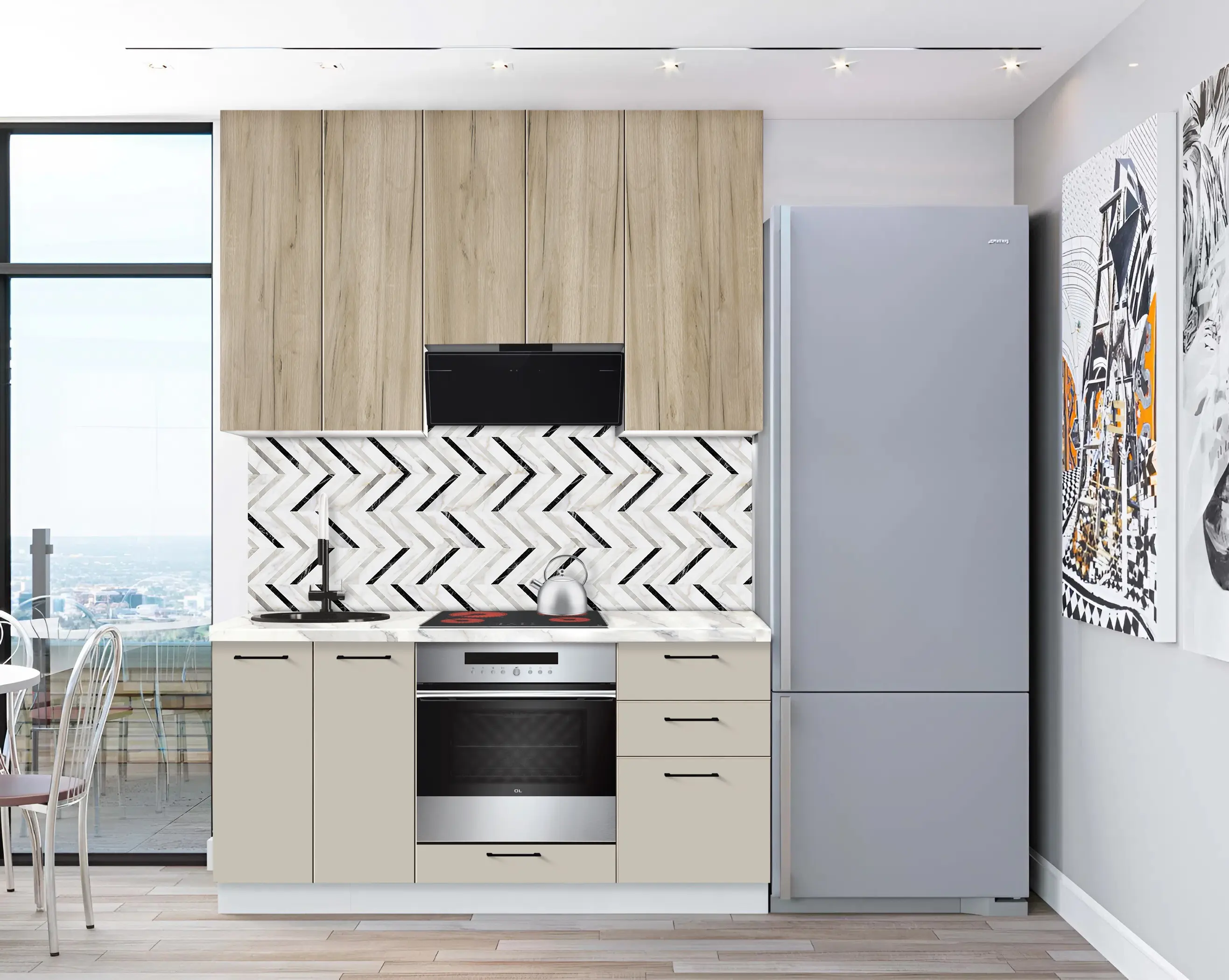 Модульная кухня Modern Bono 3 H110 1.6м