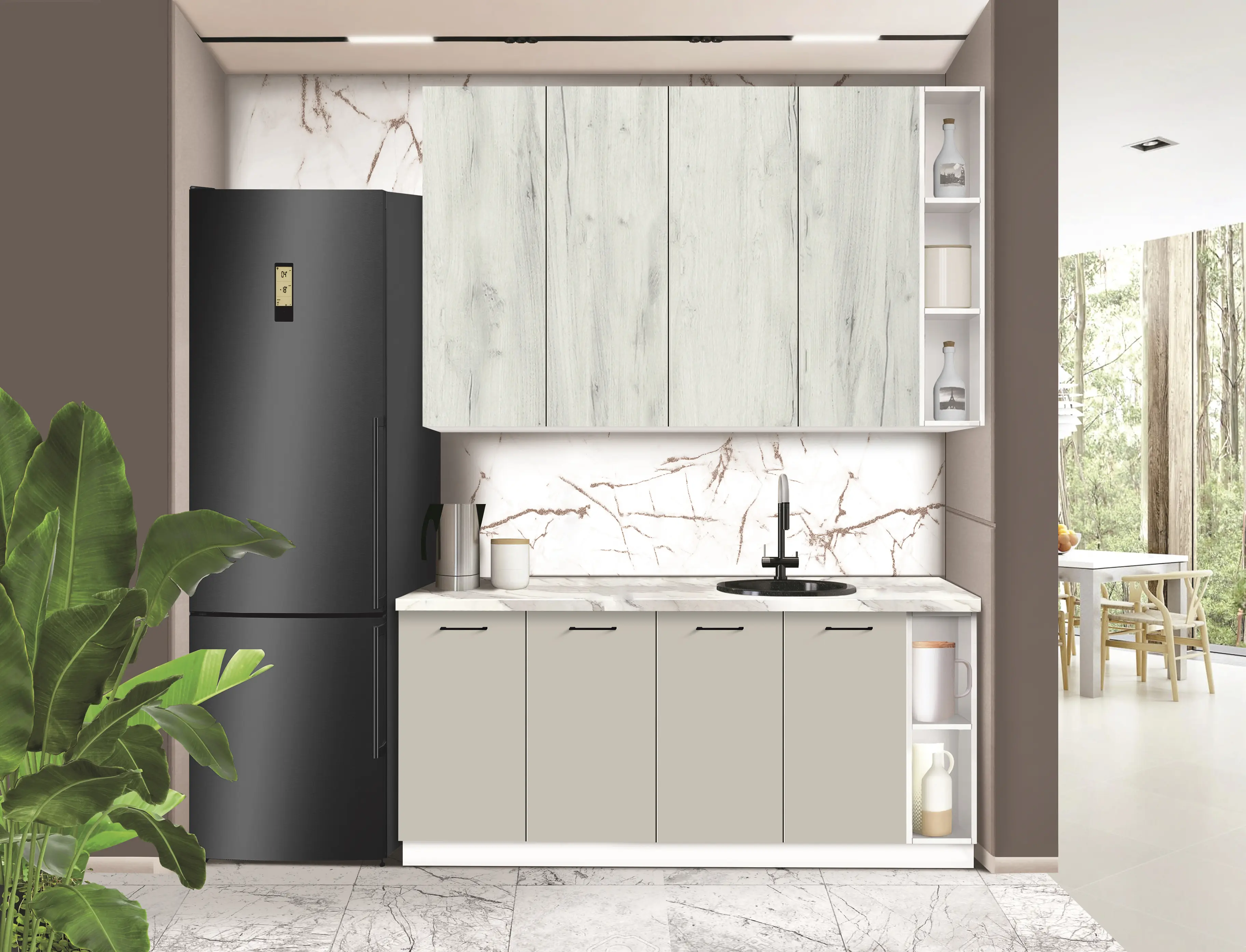 Bucatarie modulara Modern Bono 3 H110 1.8m