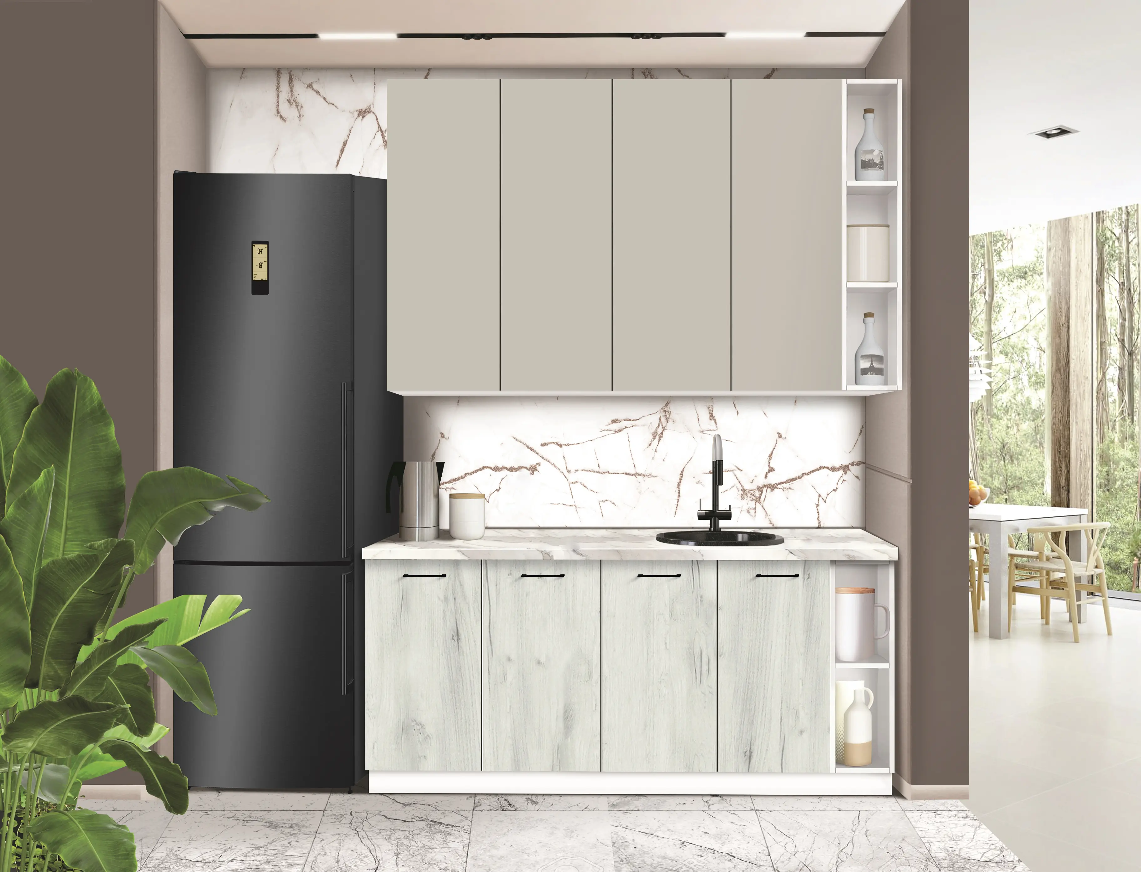 Bucatarie modulara Modern Bono 3 H110 1.8m