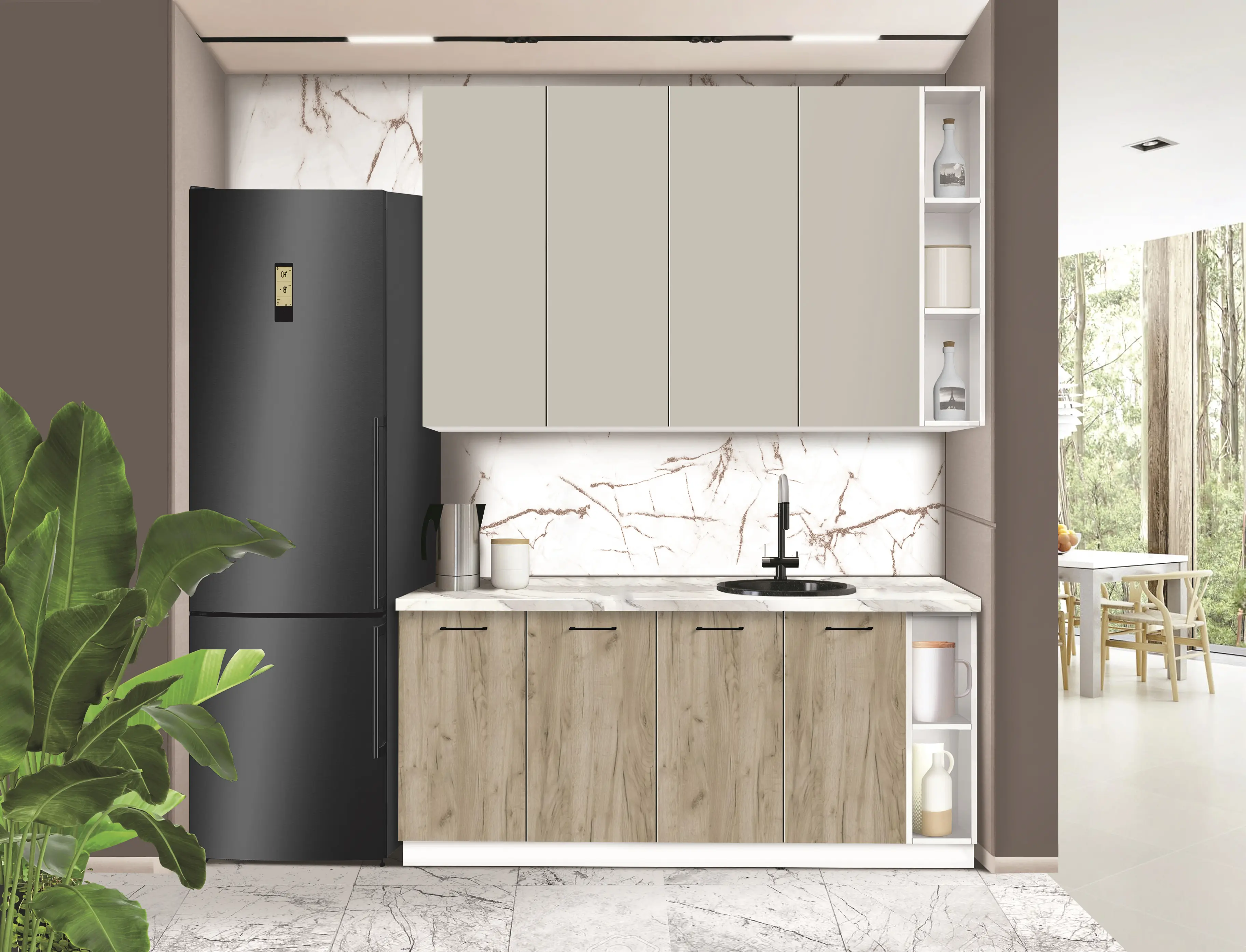 Bucatarie modulara Modern Bono 3 H110 1.8m