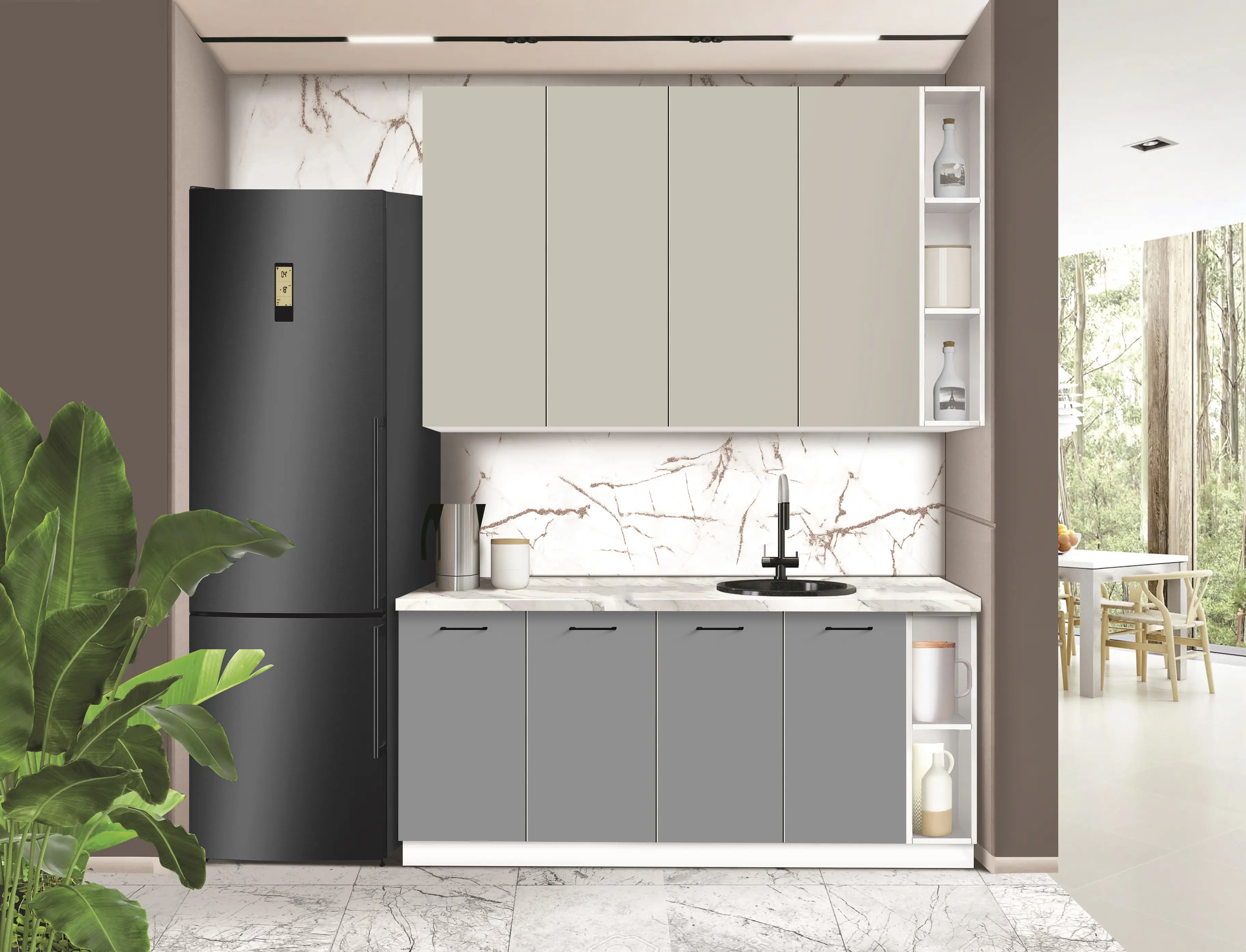 Bucatarie modulara Modern Bono 3 H110 1.8m