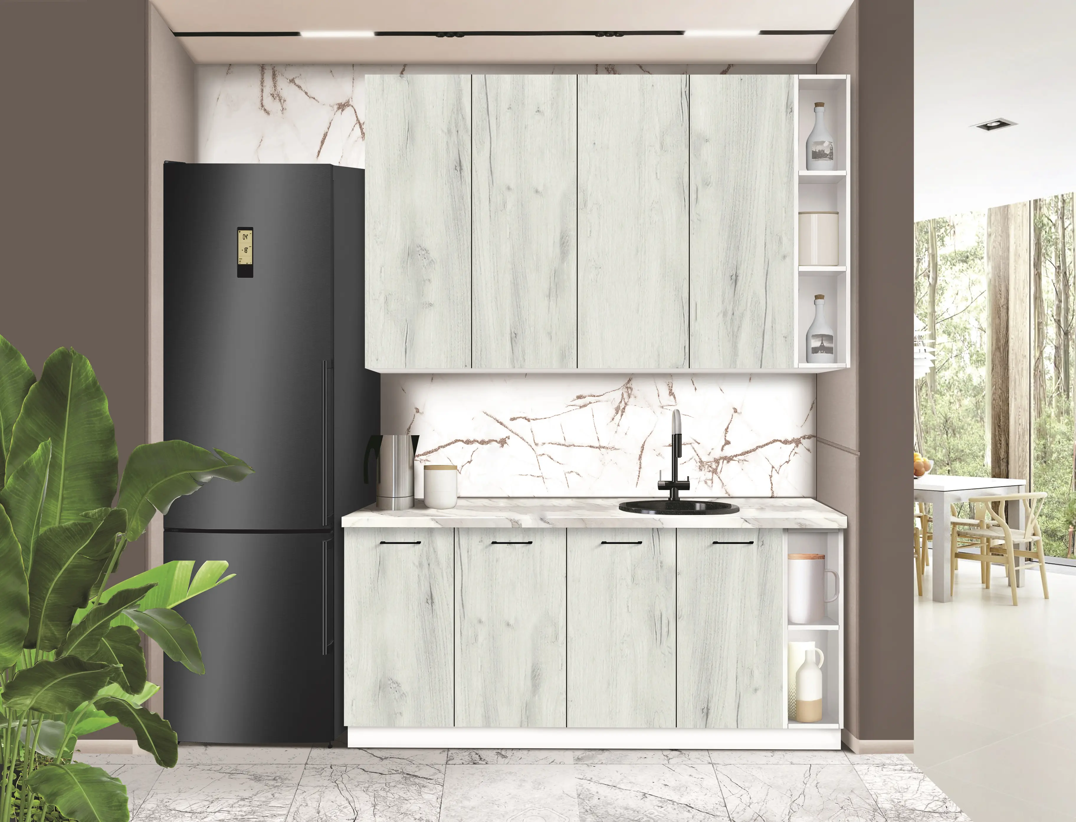 Bucatarie modulara Modern Bono 3 H110 1.8m