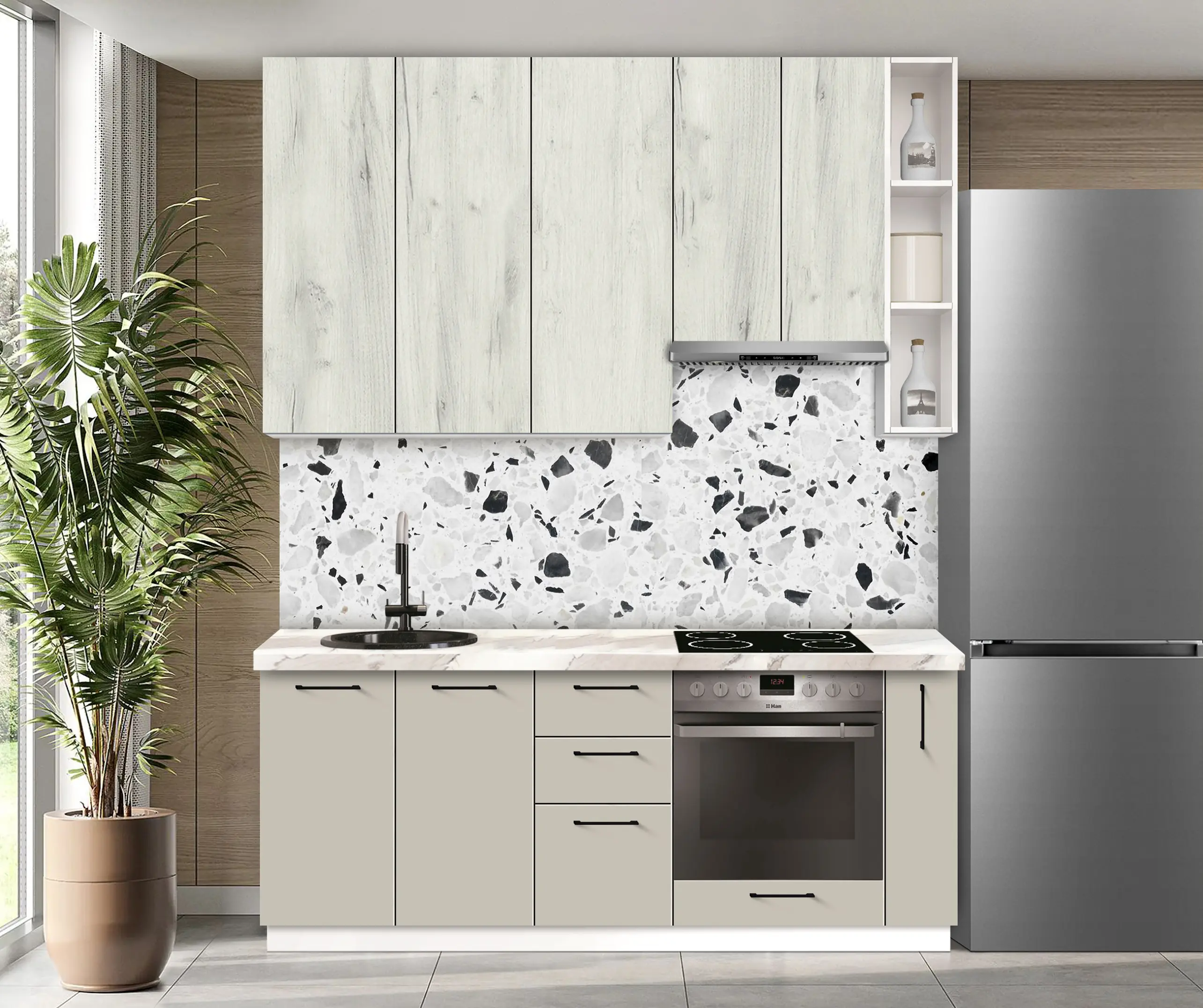 Bucatarie modulara Modern Bono 3 H110 2.0m