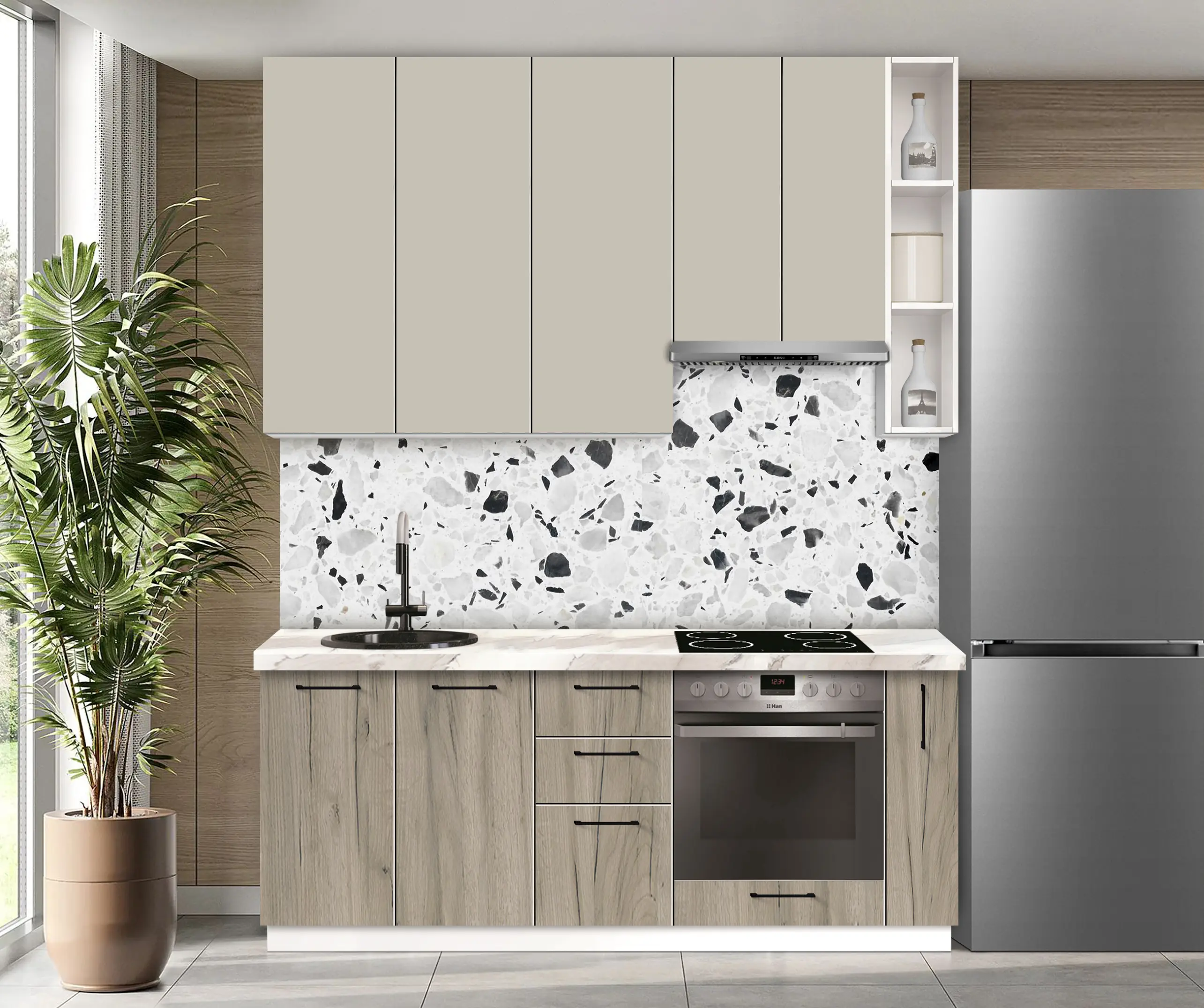 Bucatarie modulara Modern Bono 3 H110 2.0m