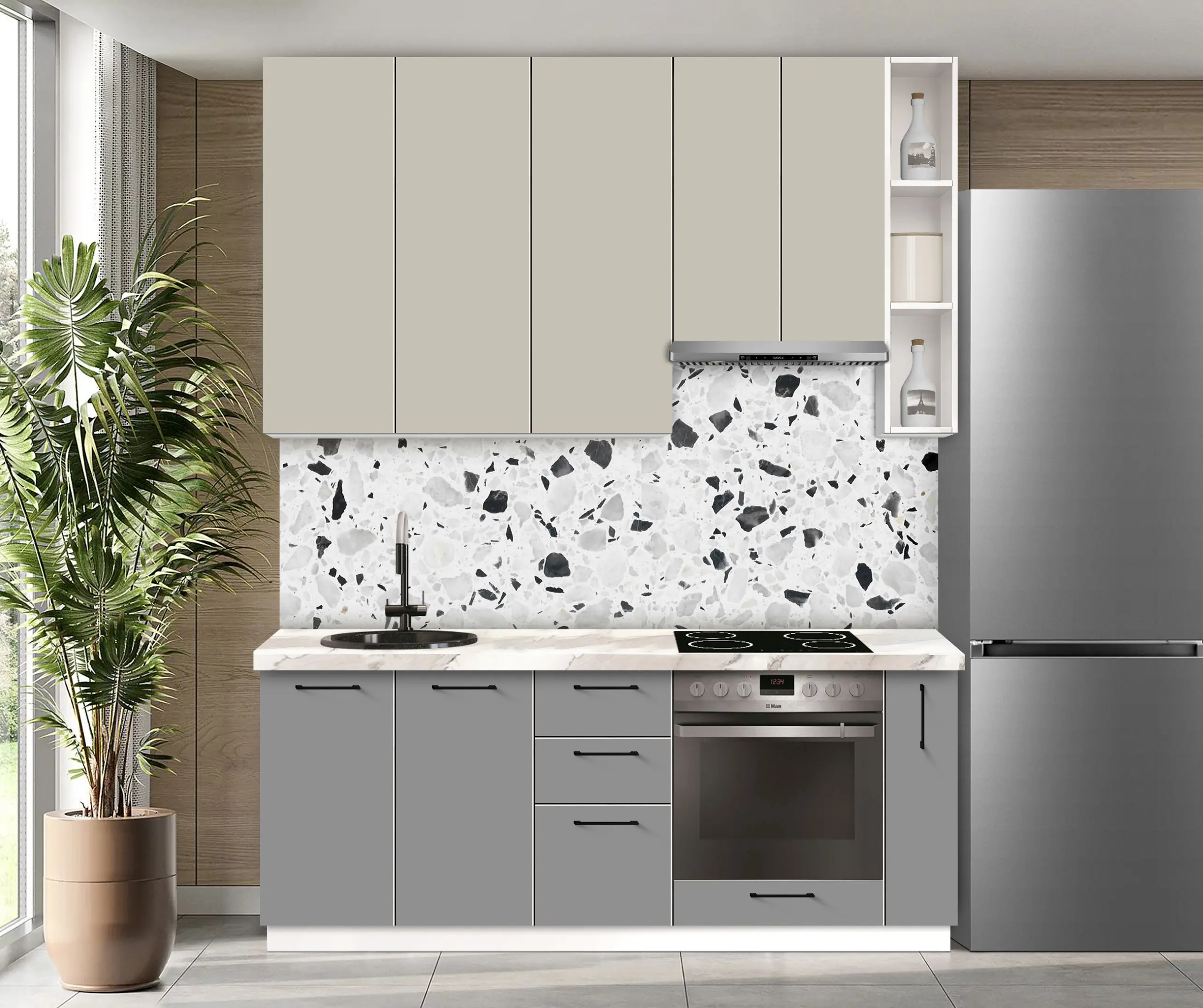 Bucatarie modulara Modern Bono 3 H110 2.0m