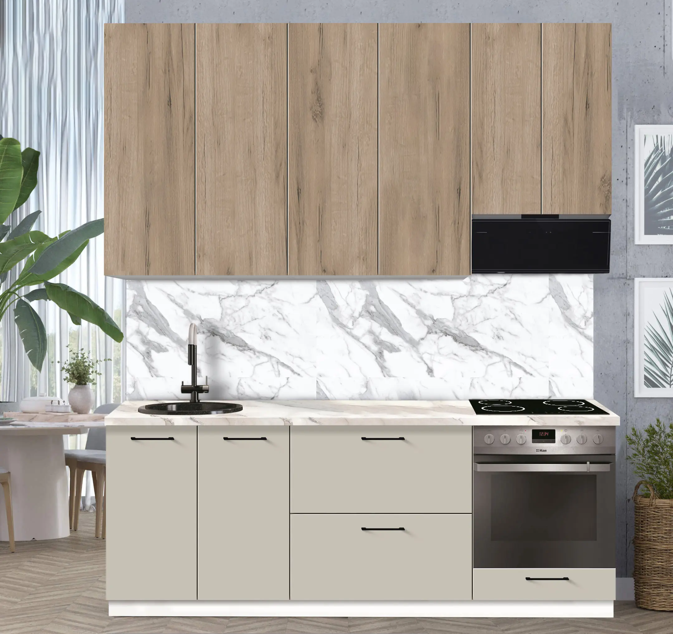 Модульная кухня Modern Bono 3 H110 2.2м