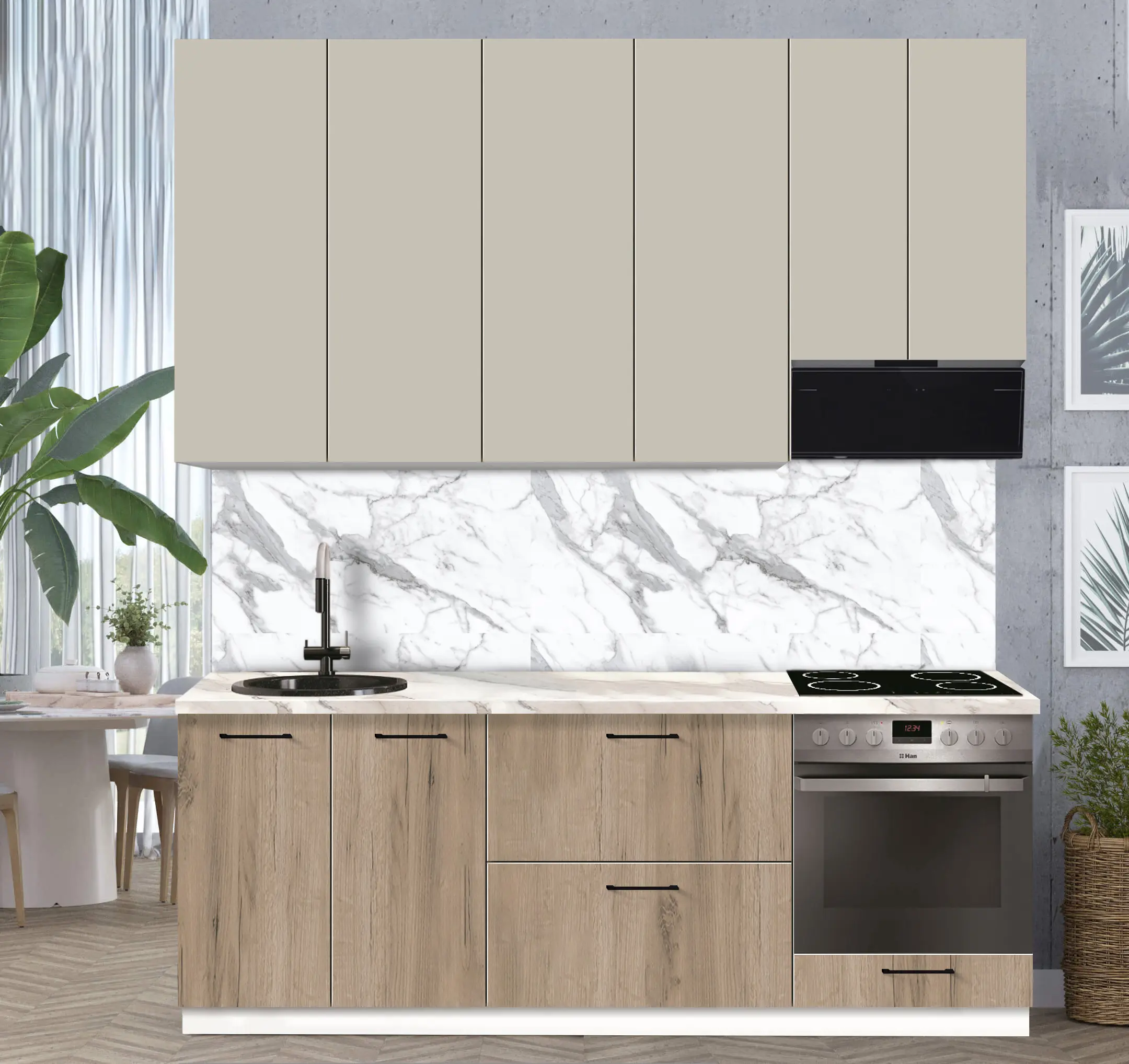 Модульная кухня Modern Bono 3 H110 2.2м