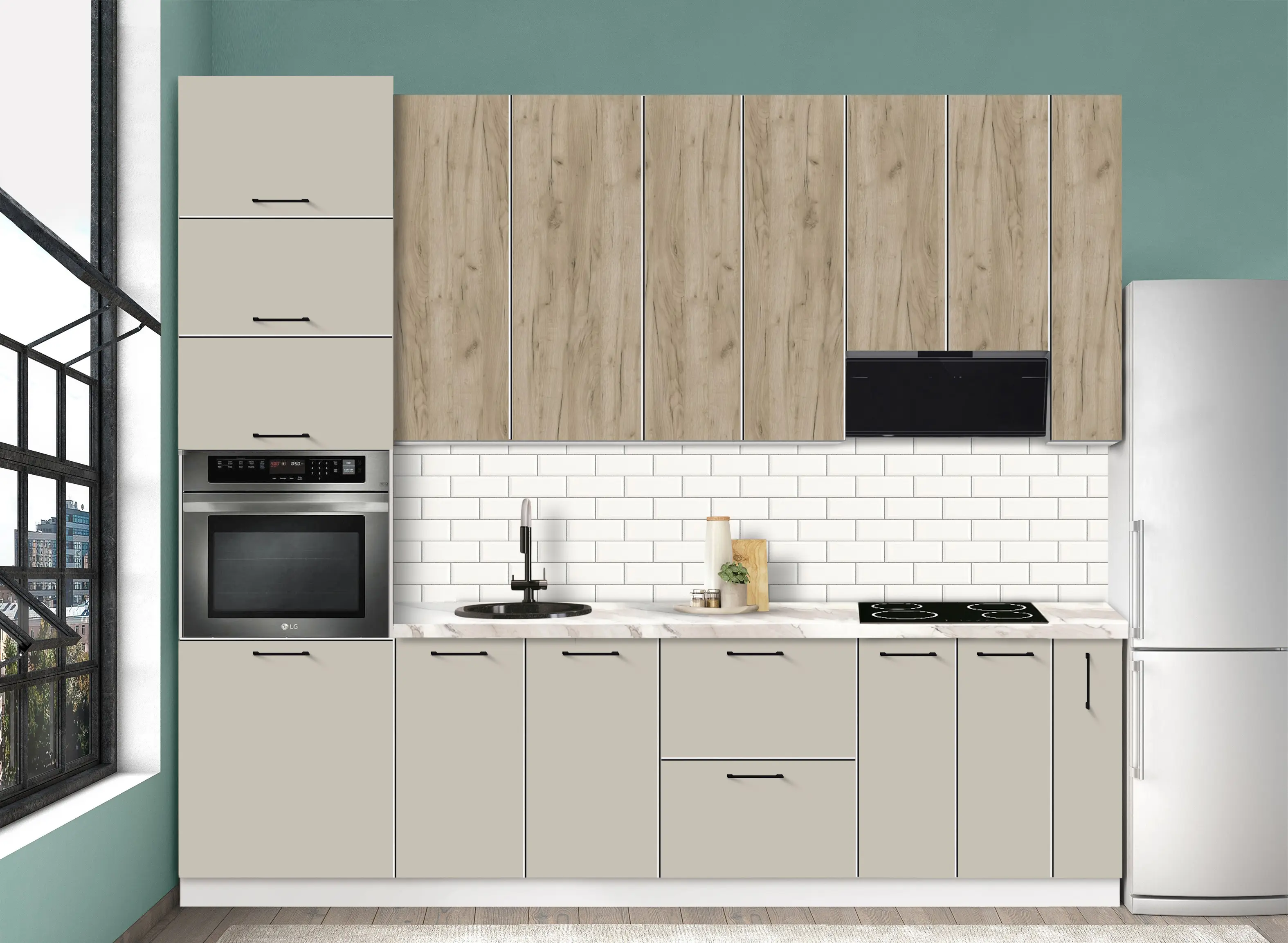 Bucatarie modulara Modern Bono 3 H110 2.8m