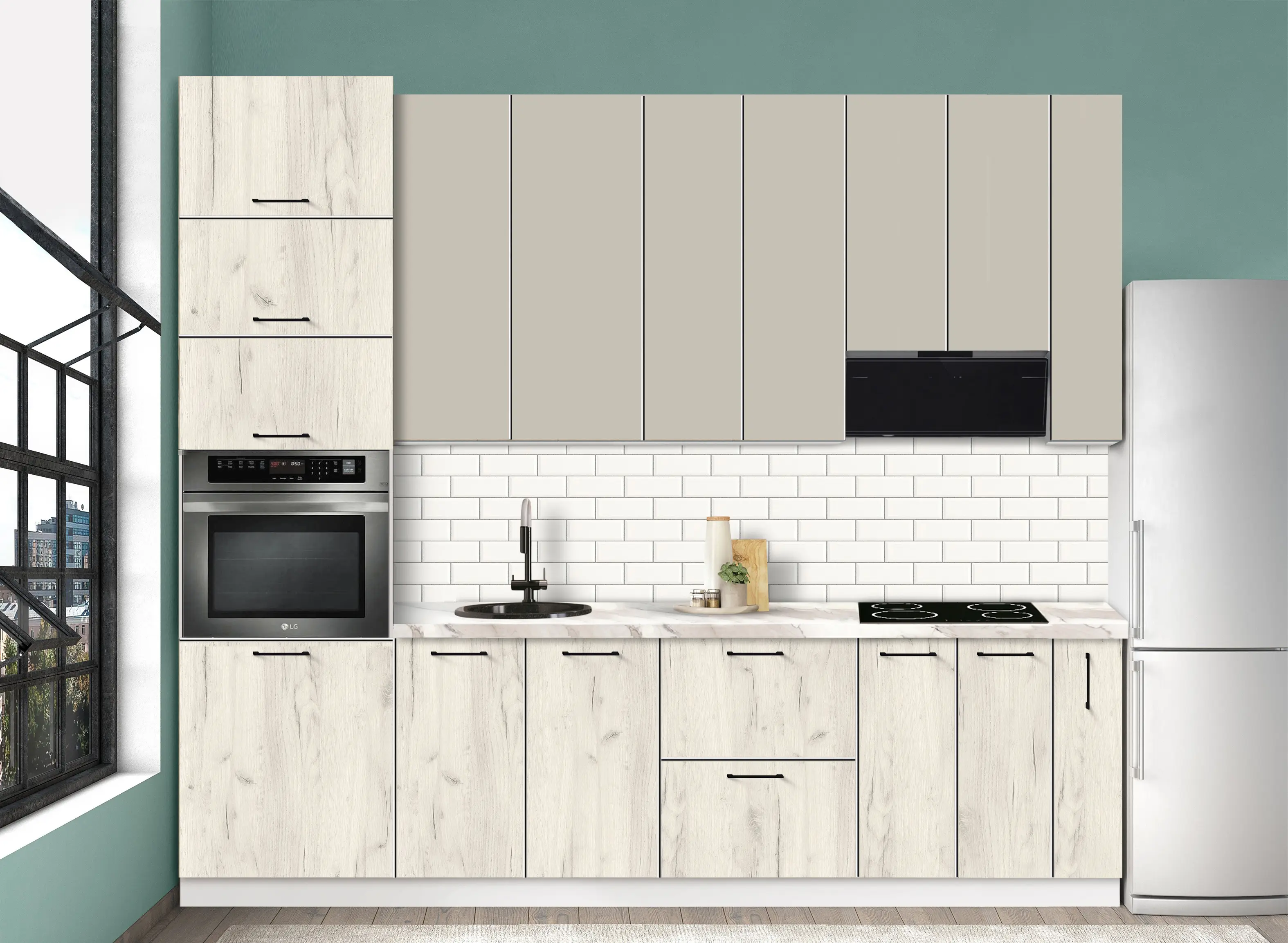 Bucatarie modulara Modern Bono 3 H110 2.8m