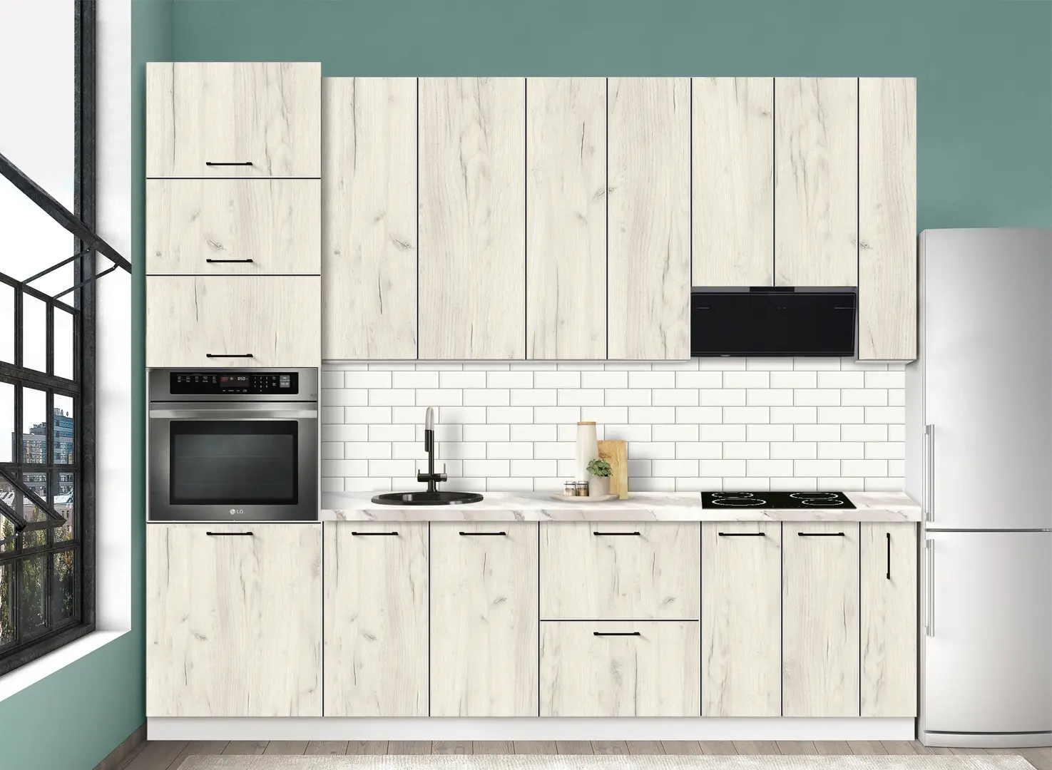 Bucatarie modulara Modern Bono 3 H110 2.8m