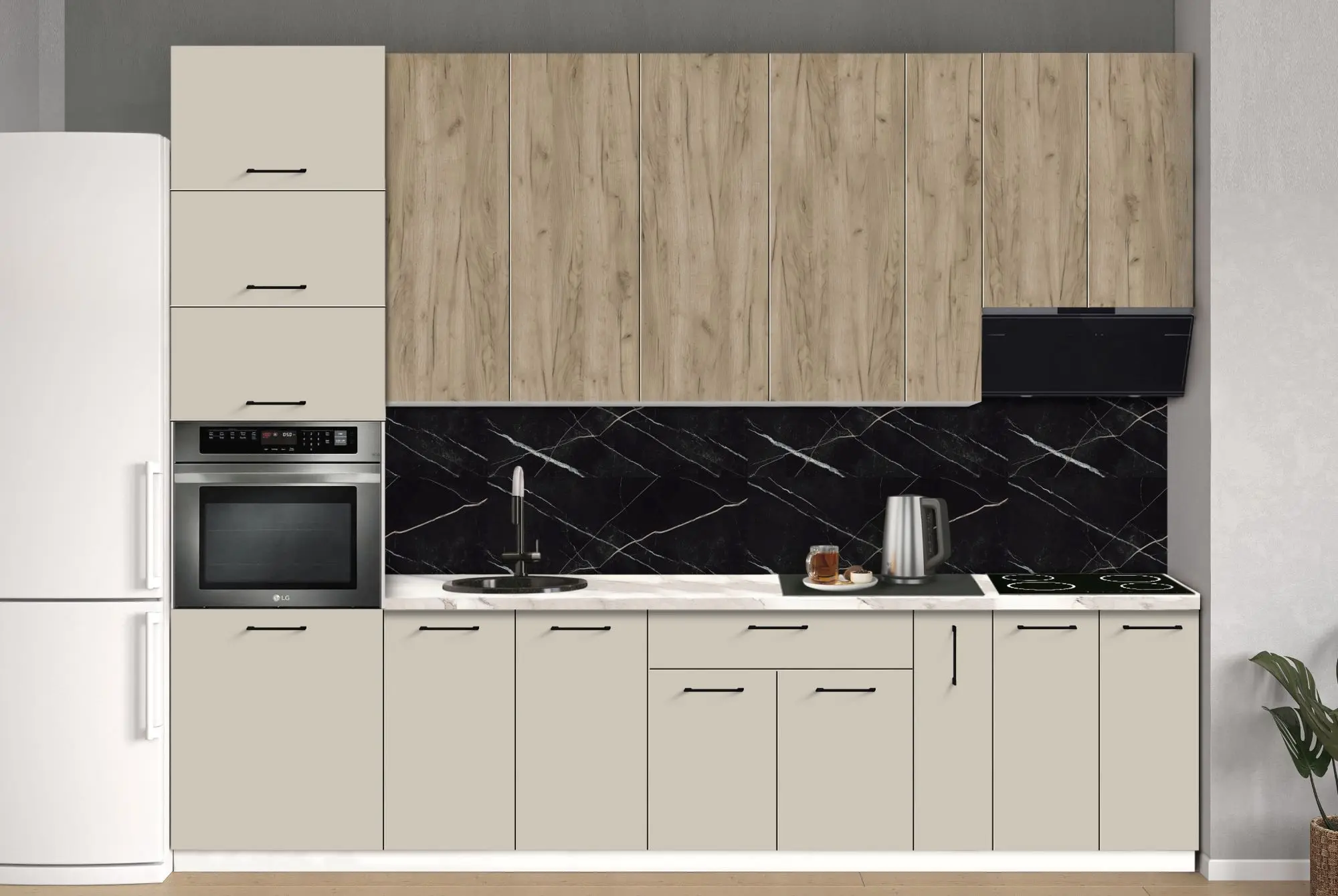 Bucatarie modulara Modern Bono 3 H110 3.0m