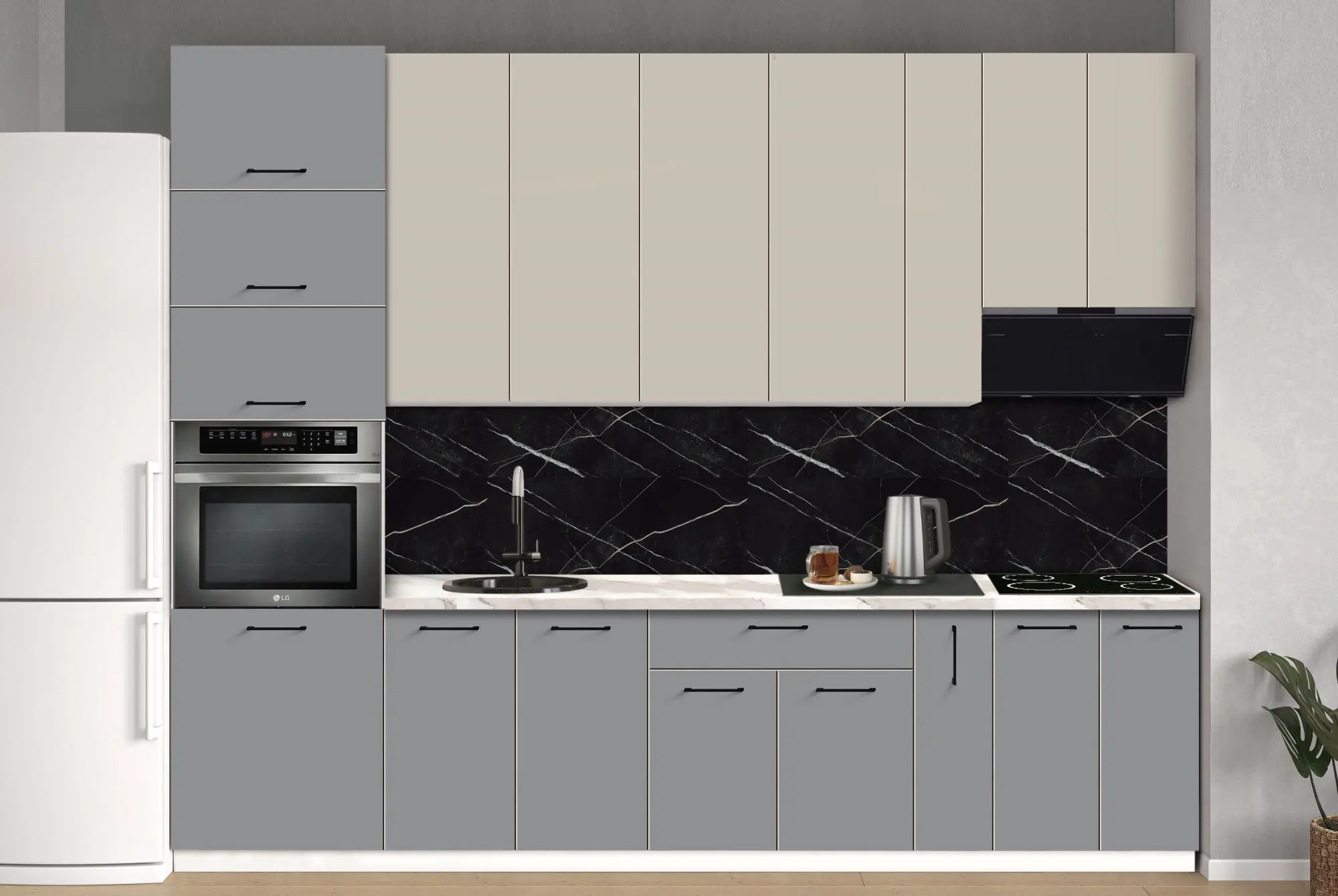 Bucatarie modulara Modern Bono 3 H110 3.0m