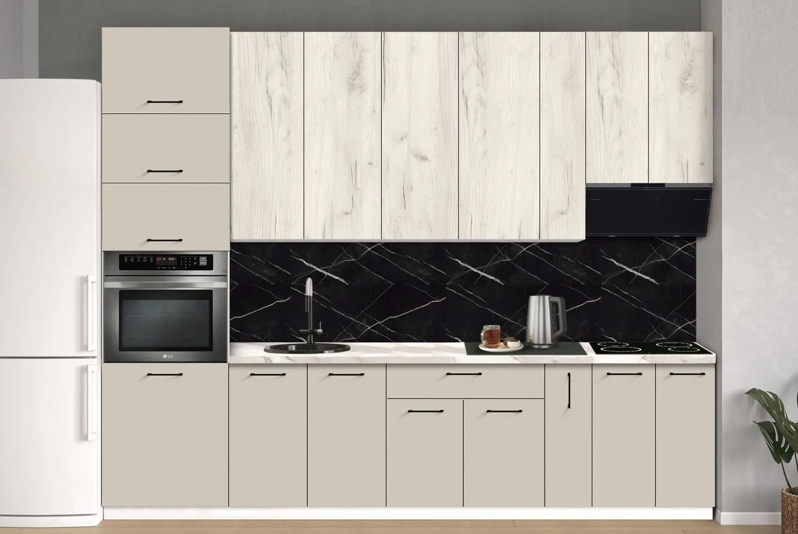 Bucatarie modulara Modern Bono 3 H110 3.0m