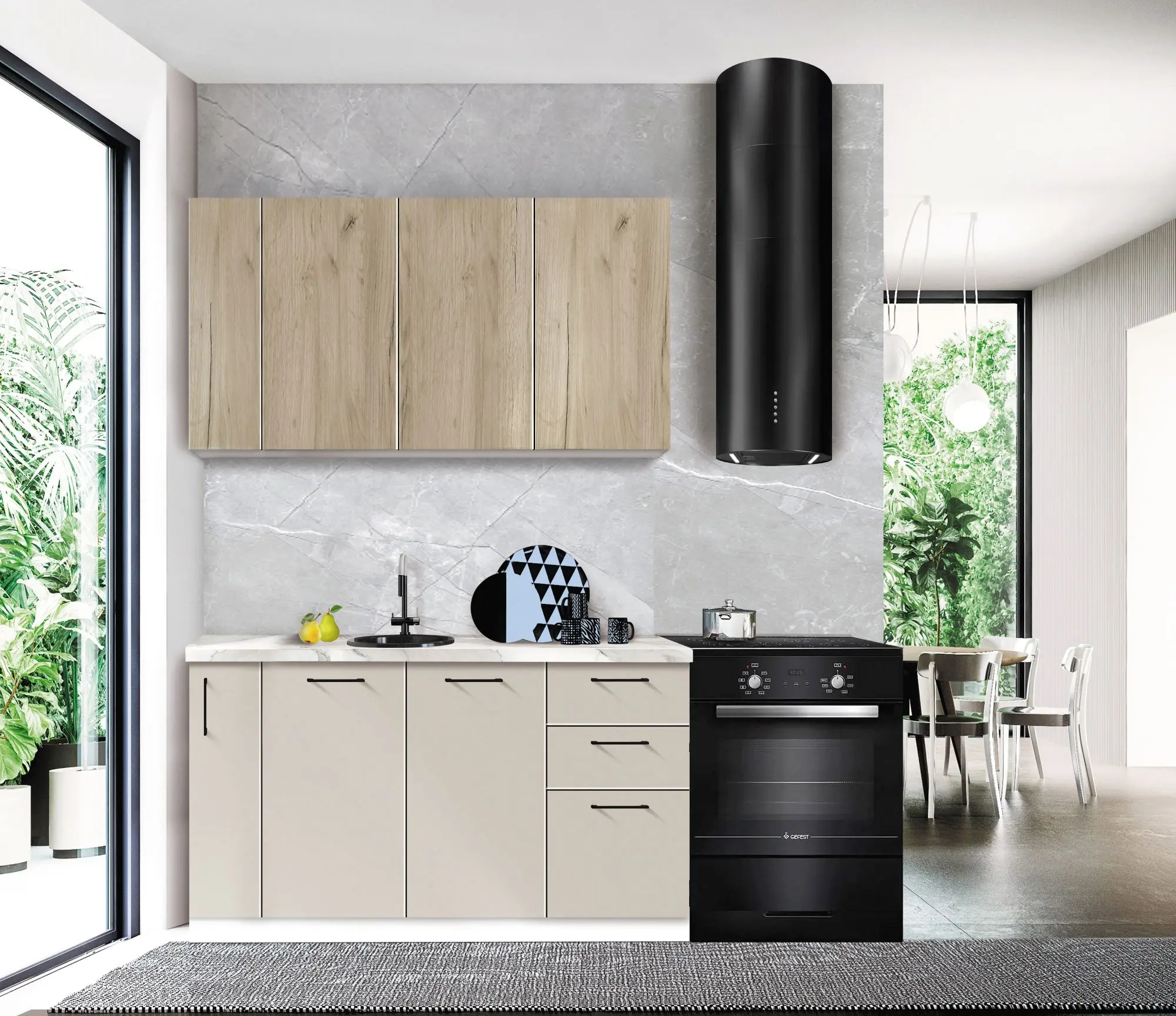 Bucatarie modulara Modern Bono 3 H68 1.4m