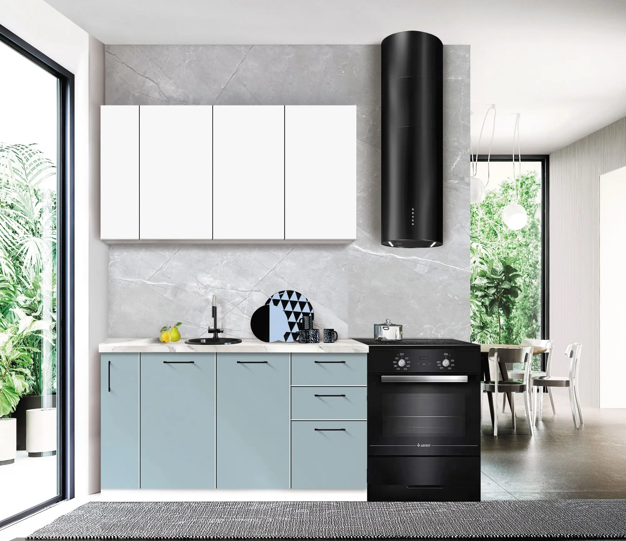 Bucatarie modulara Modern Bono 3 H68 1.4m