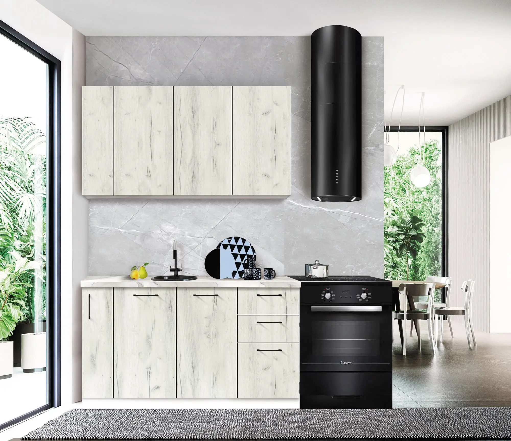 Bucatarie modulara Modern Bono 3 H68 1.4m