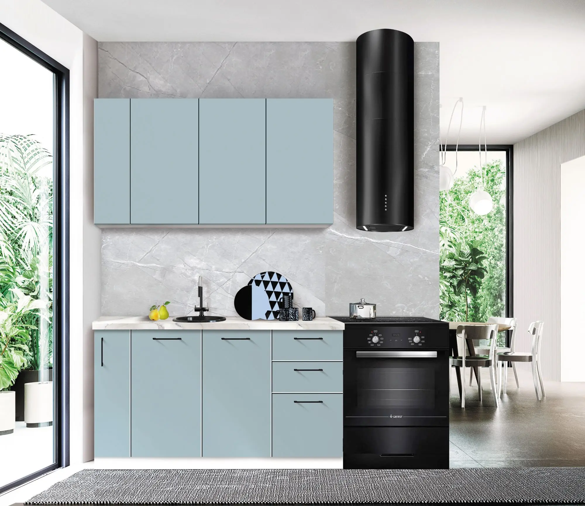 Bucatarie modulara Modern Bono 3 H68 1.4m